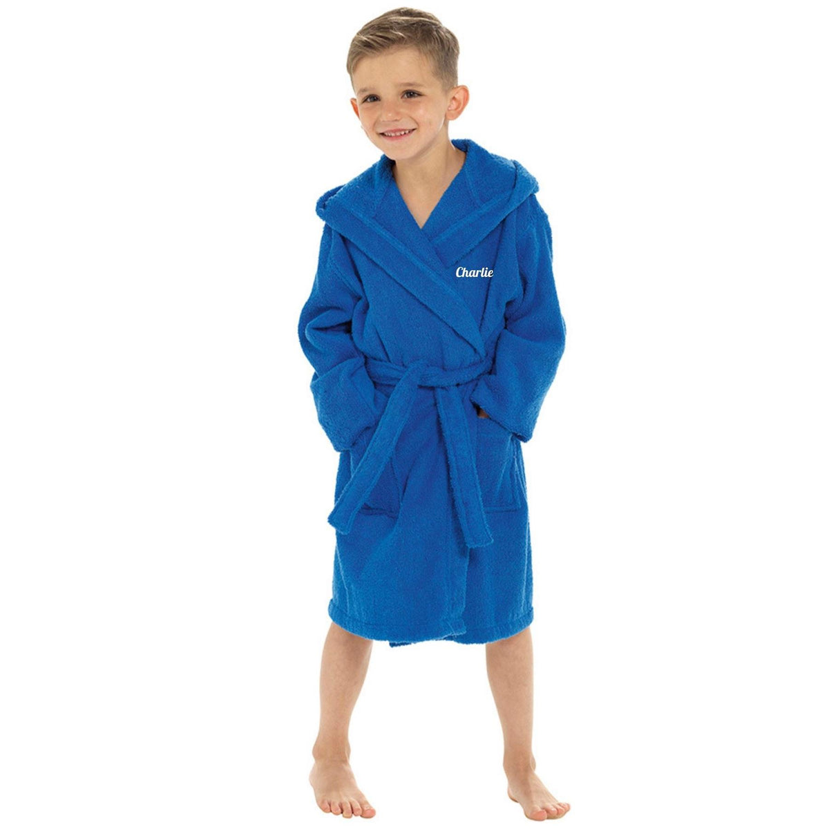 Black Cotton Terry Towelling Robe Style It Up Luxury Personalised