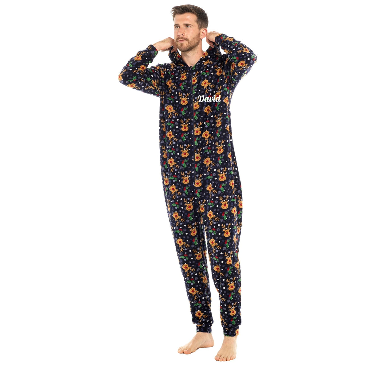 Navy Mens Christmas Onesie Style It Up Luxury Personalised Apparel