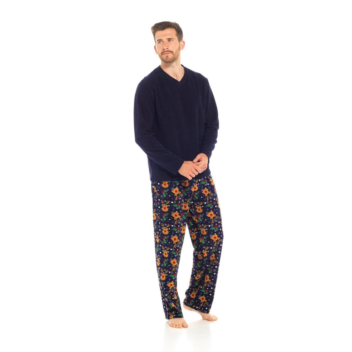 Navy Mens Christmas Pyjamas Style It Up Luxury Personalised Apparel