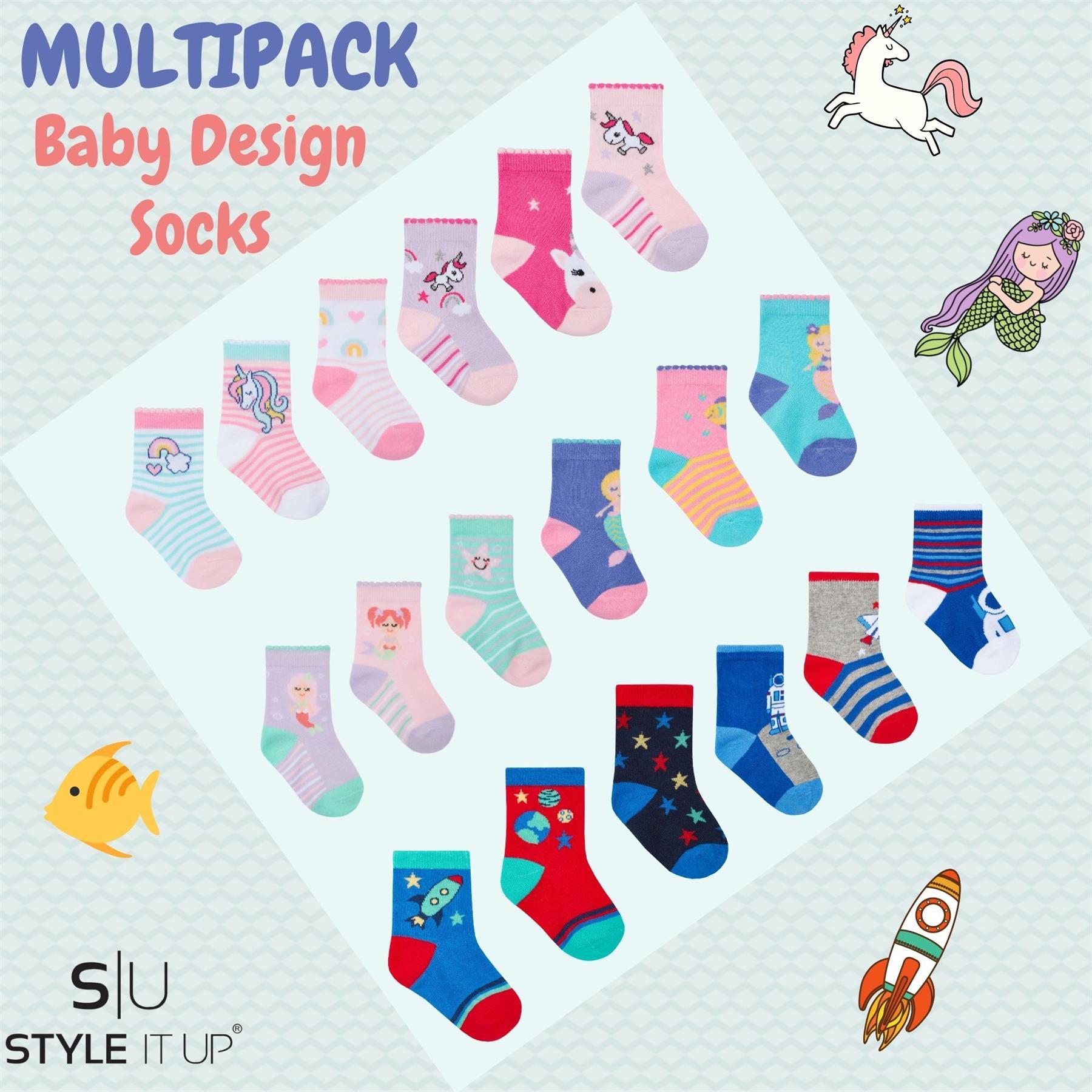 5 Pairs Cotton Design Socks