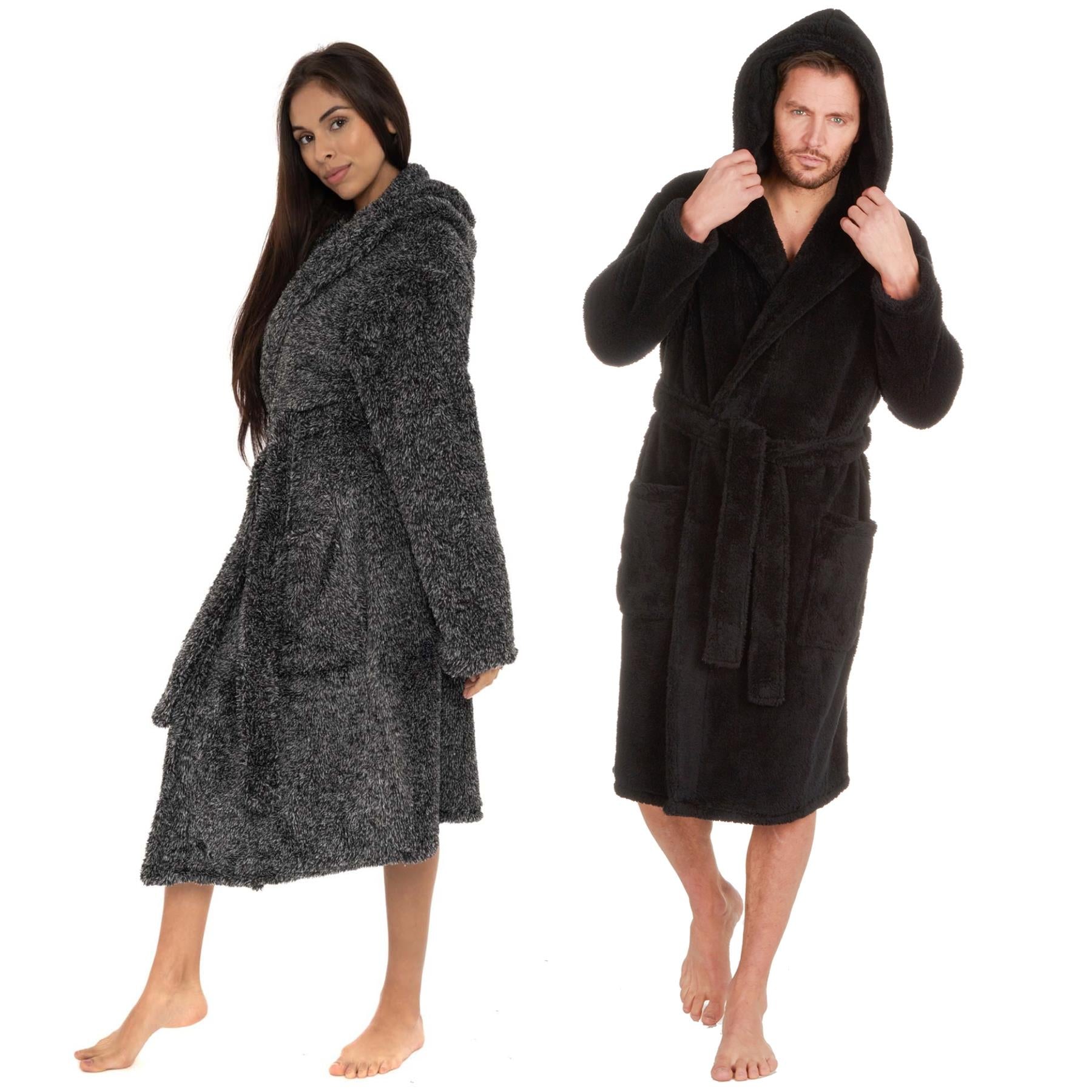 His and Hers Hooded Dressing Gowns