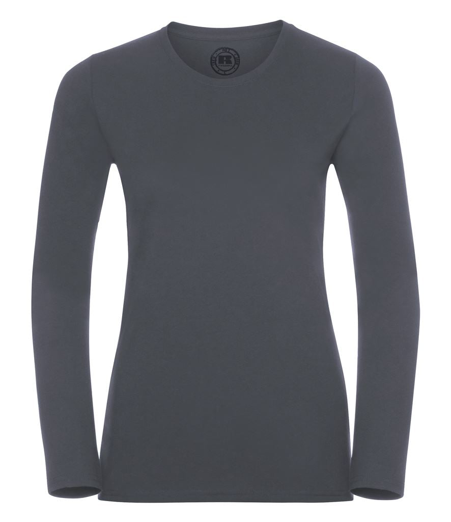 Grey Long Sleeve Fitted Top