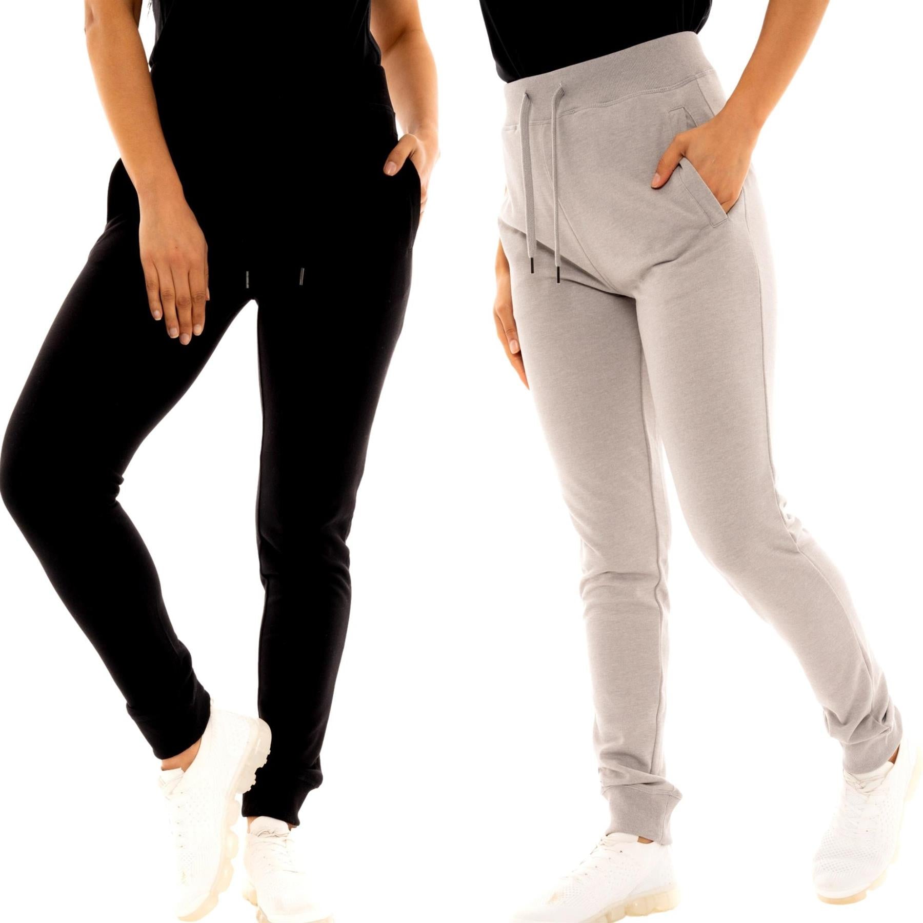2 Pack Silver/Grey Slim Fit Joggers