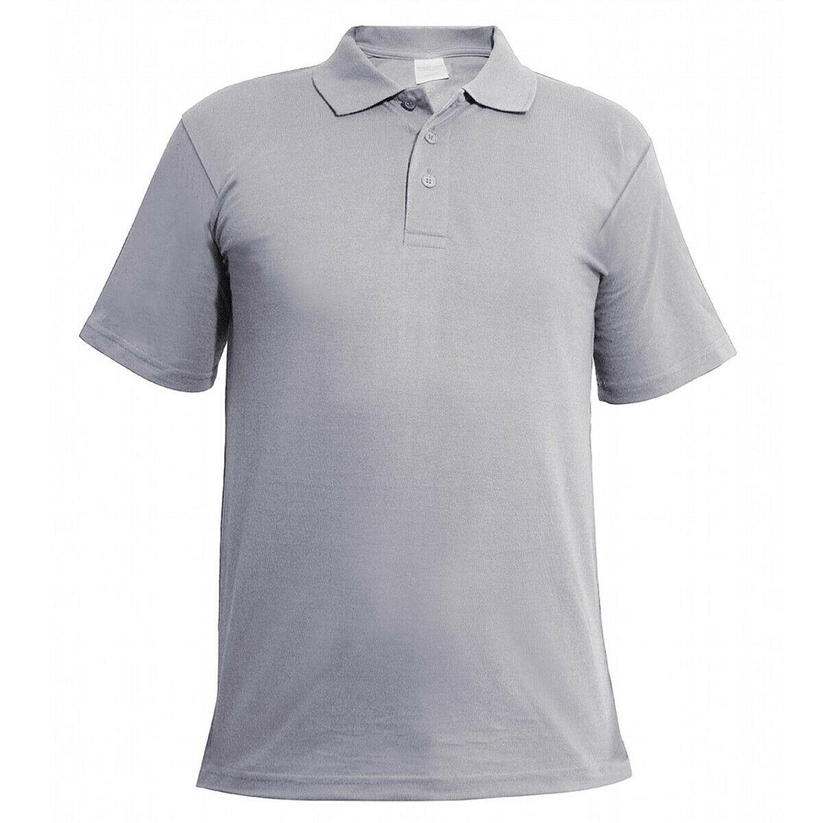 Heather Grey Short Sleeve Polo T-Shirt