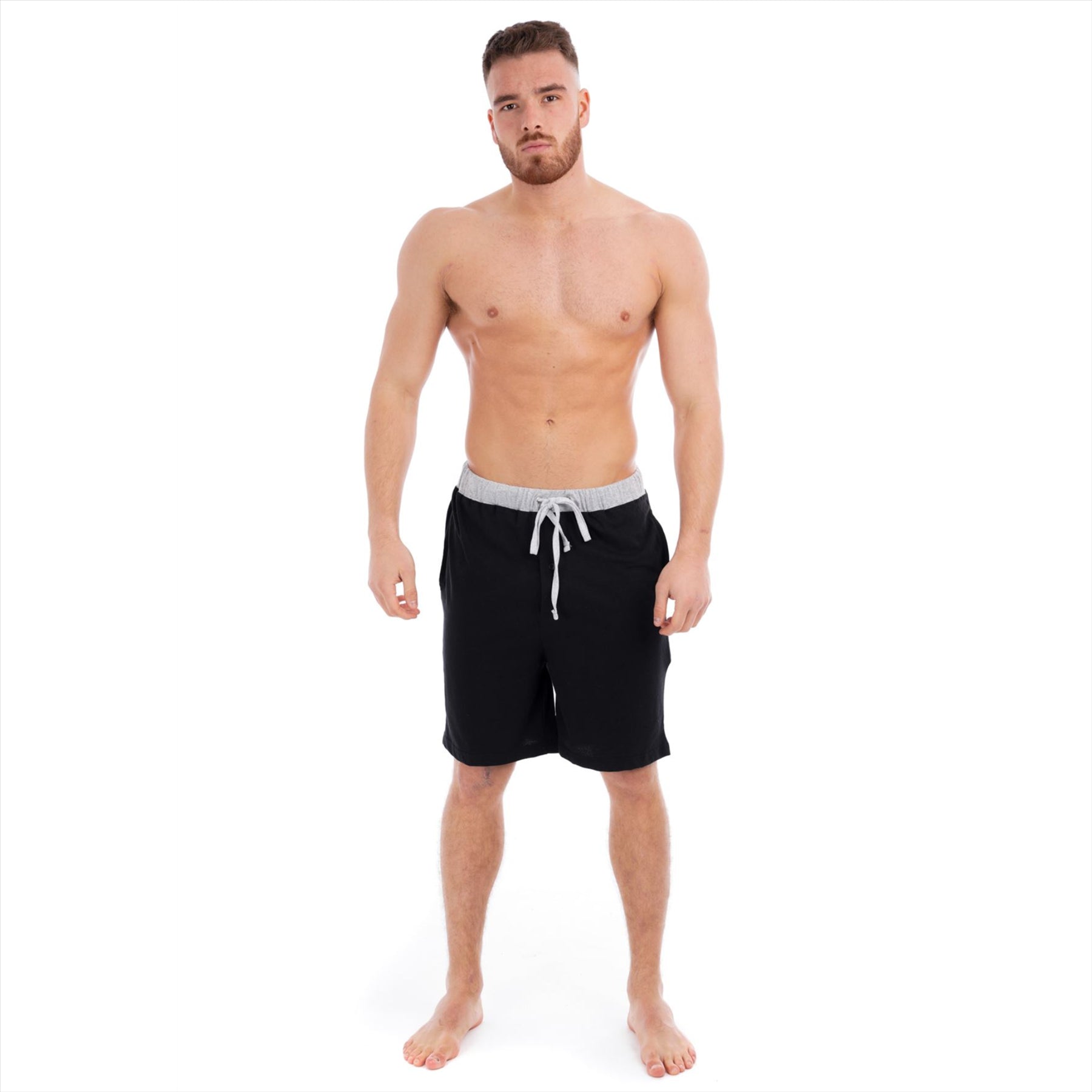 Royal/Grey Cotton Lounge Shorts