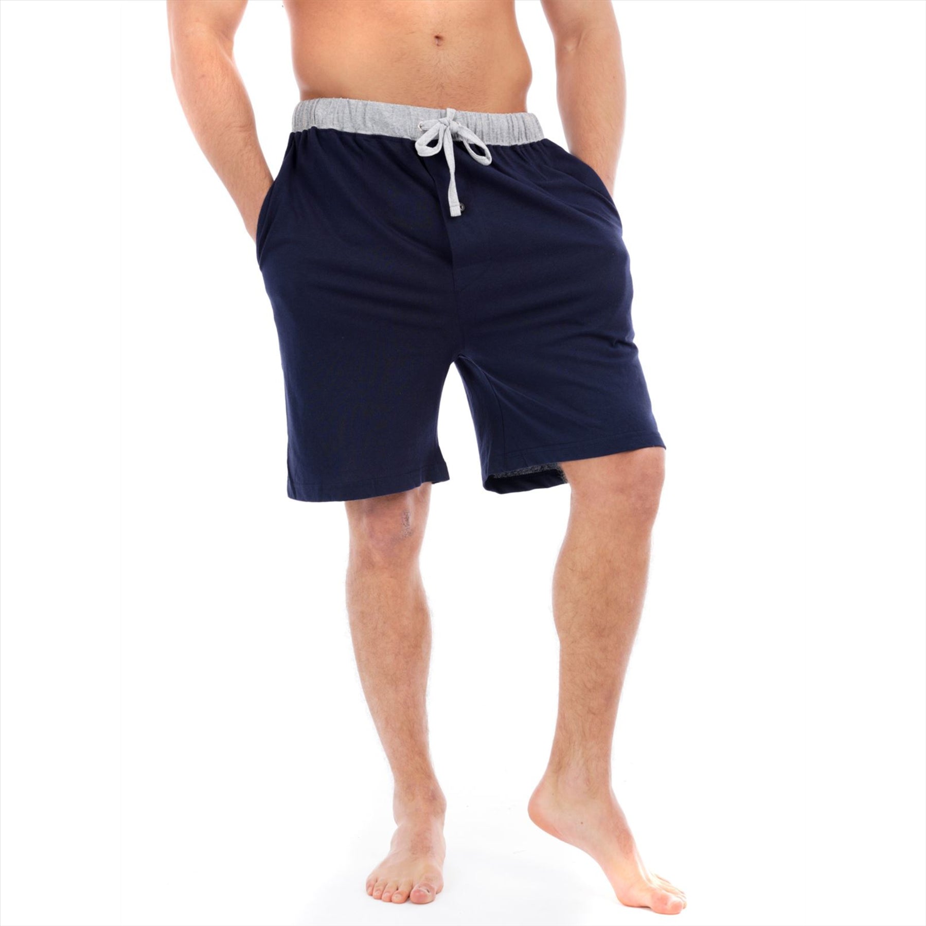 Royal/Grey Cotton Lounge Shorts