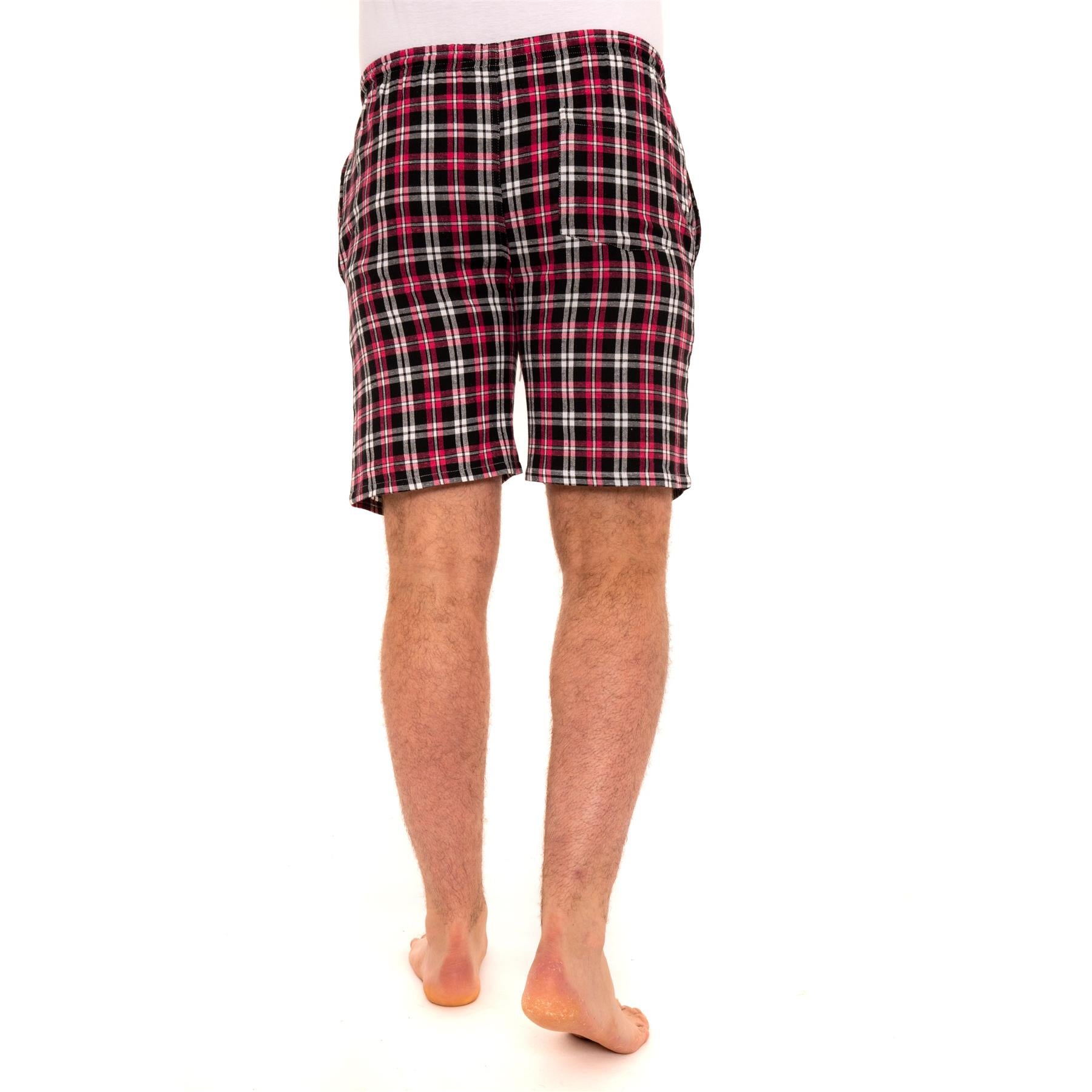 Black/Green Checked Woven Lounge Shorts