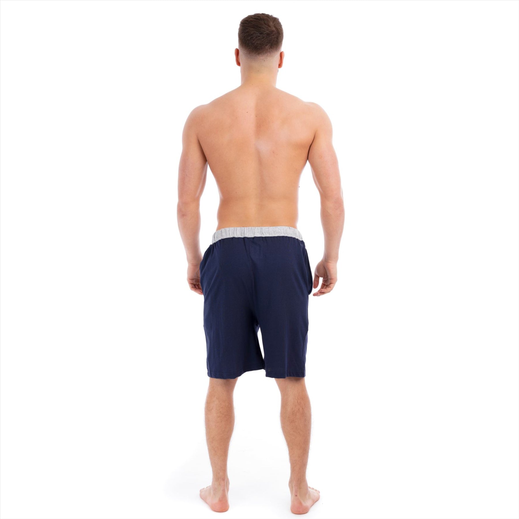 Black/Grey Cotton Lounge Shorts