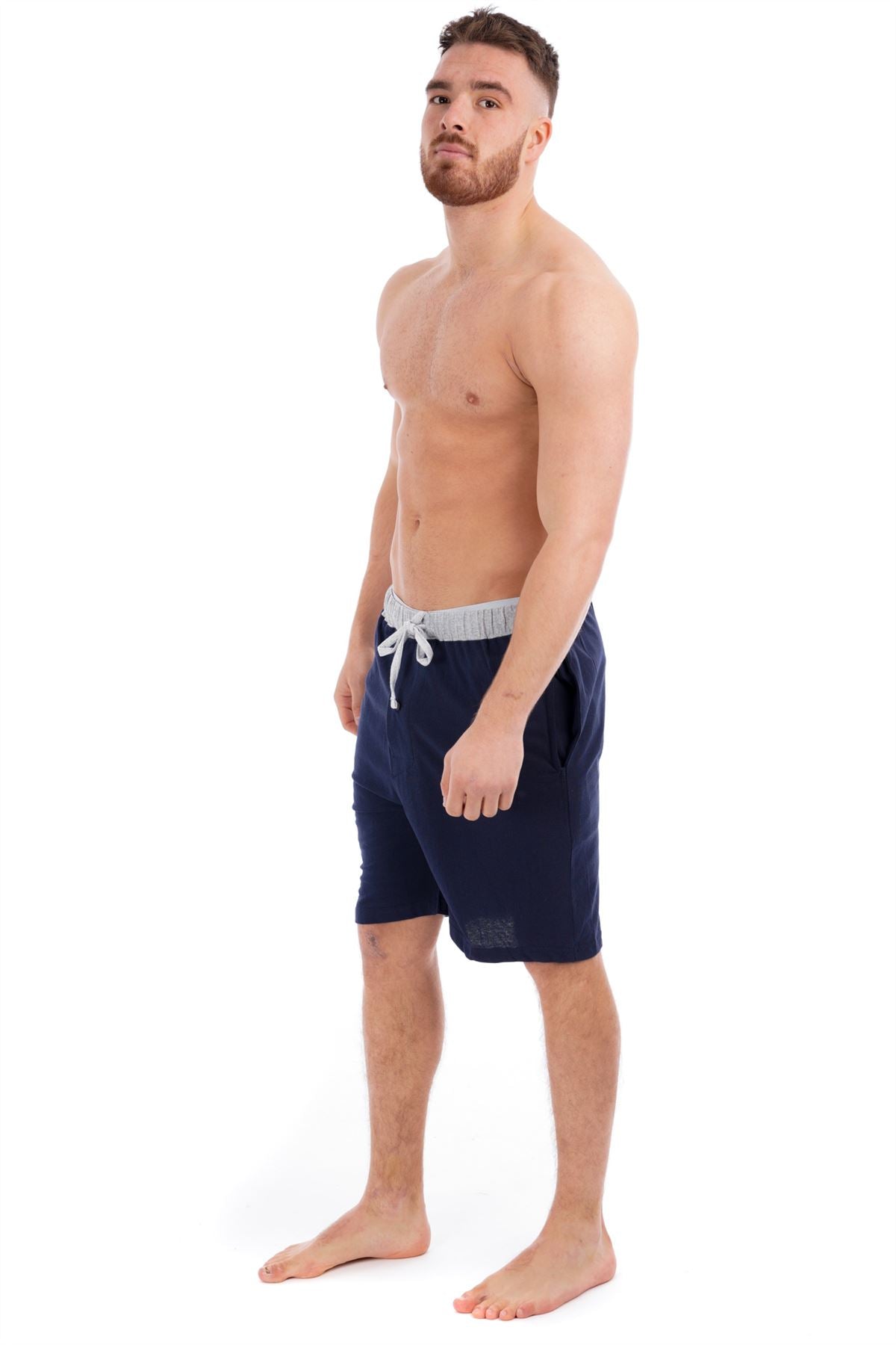 Black/Grey Cotton Lounge Shorts