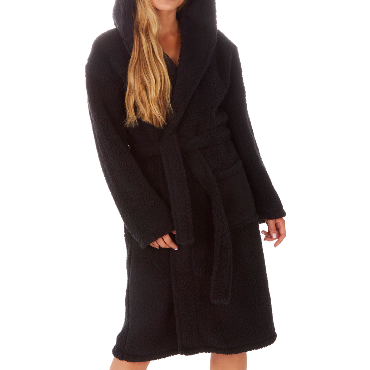 Black Borg Fleece Robe – Style It Up - Luxury Personalised Apparel