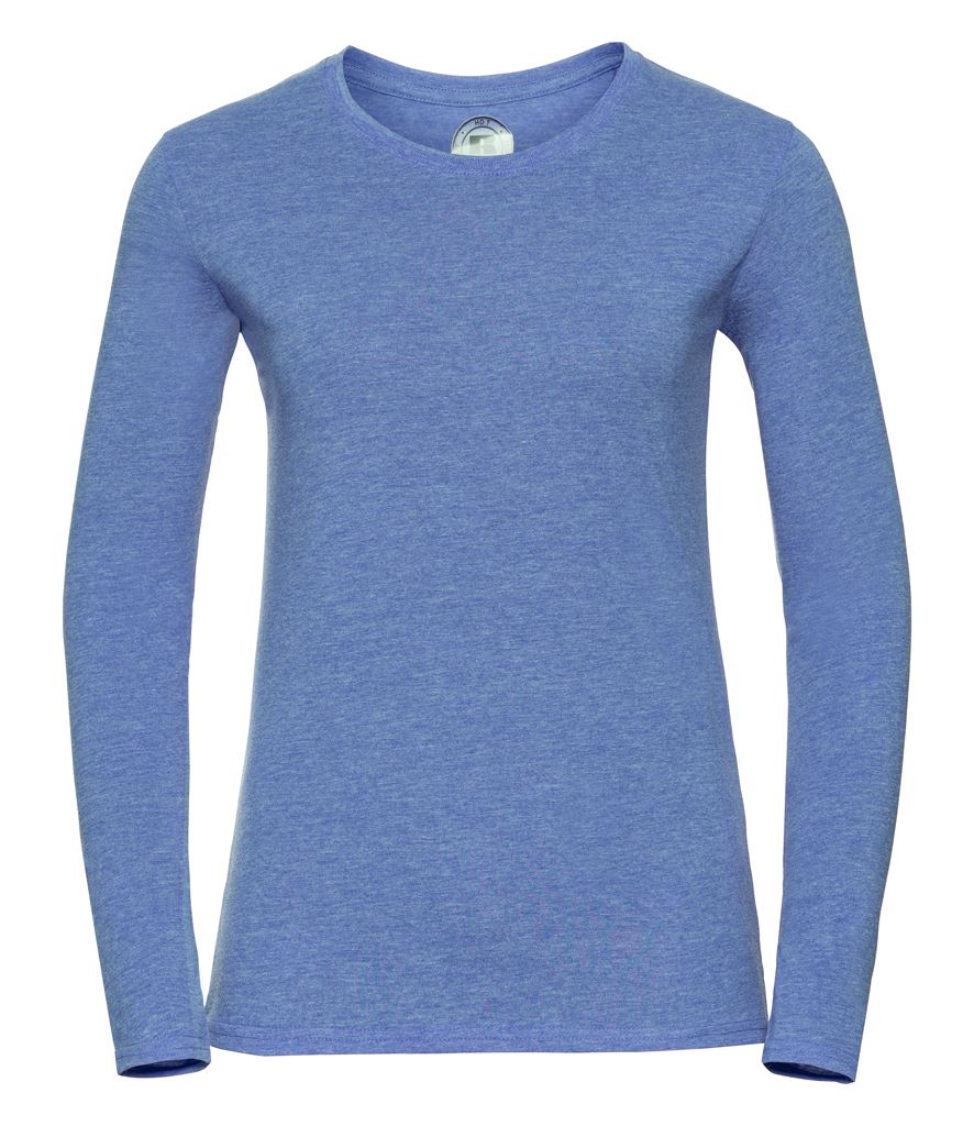 Blue Long Sleeve Fitted Top