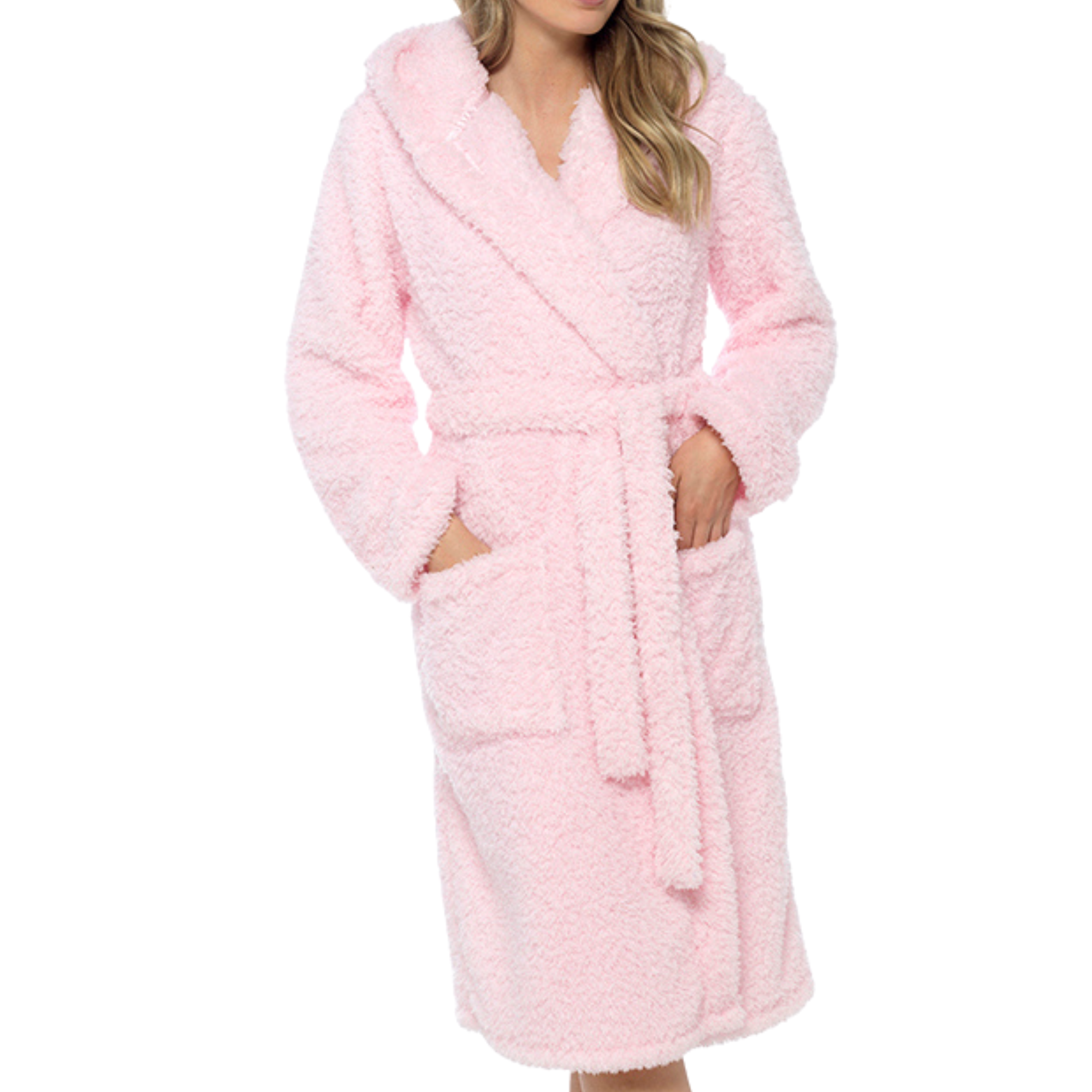 Grey Frosted Borg Hooded Robe – Style It Up - Luxury Personalised Apparel