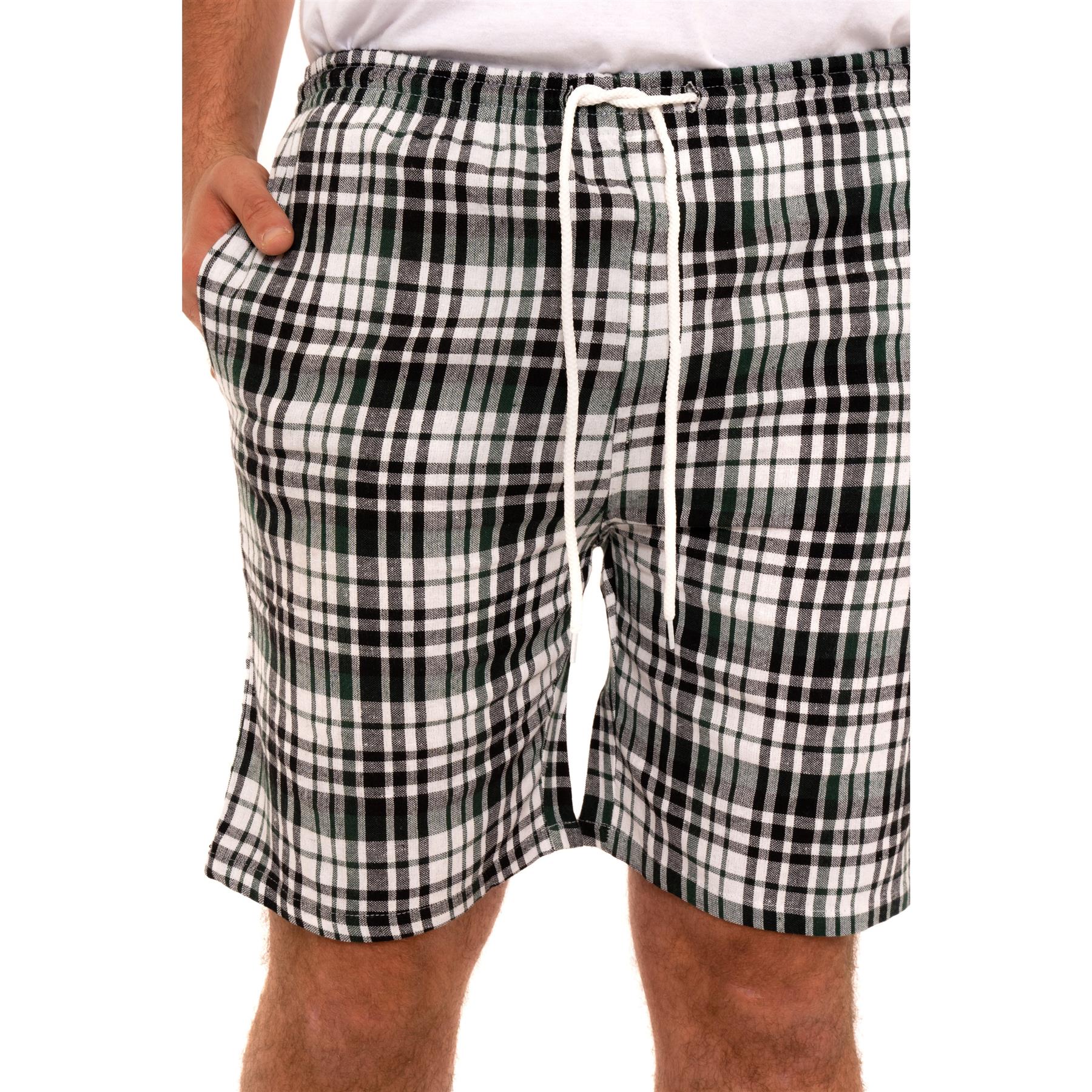 Pink Checked Woven Lounge Shorts