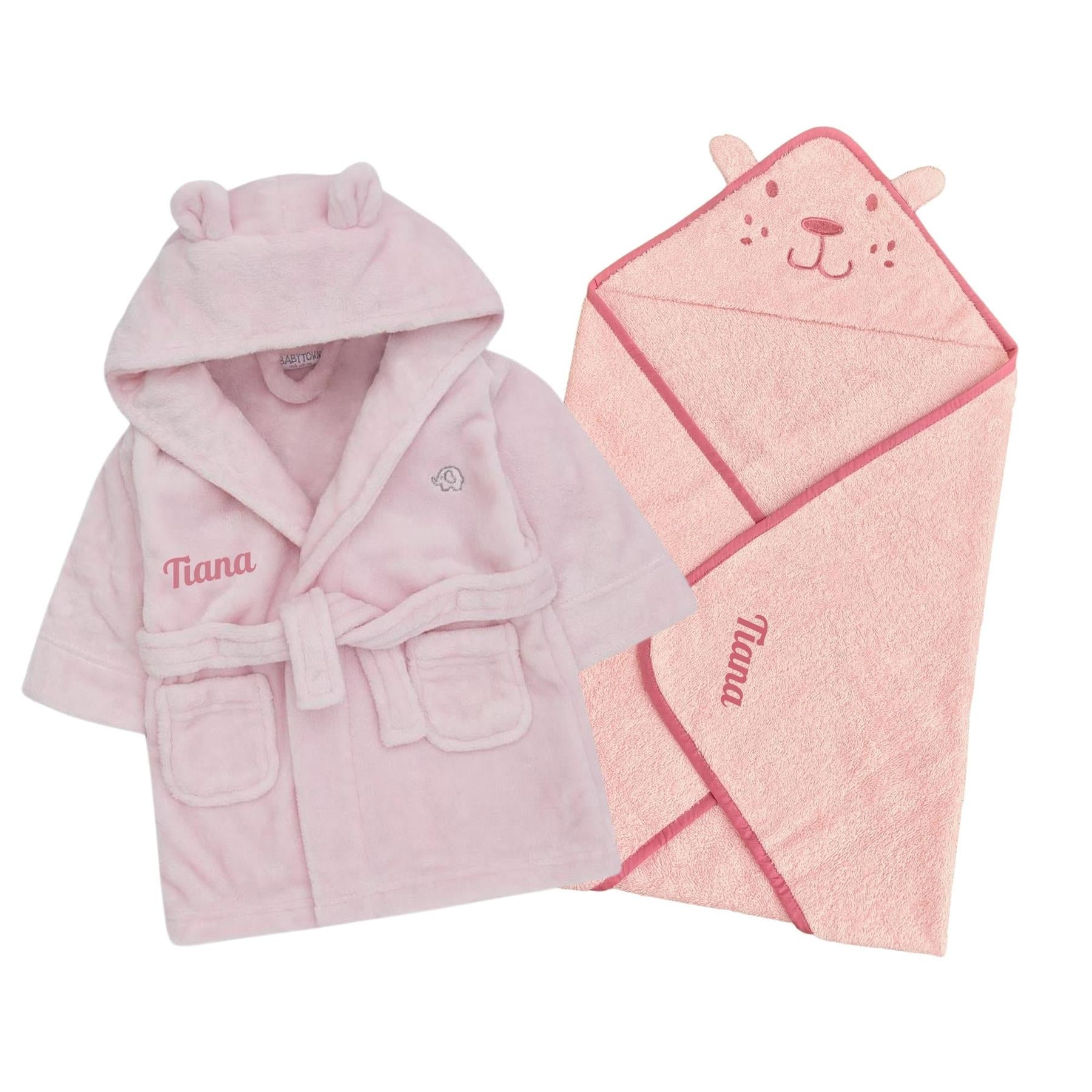 Baby Pink Robe & Towel Set