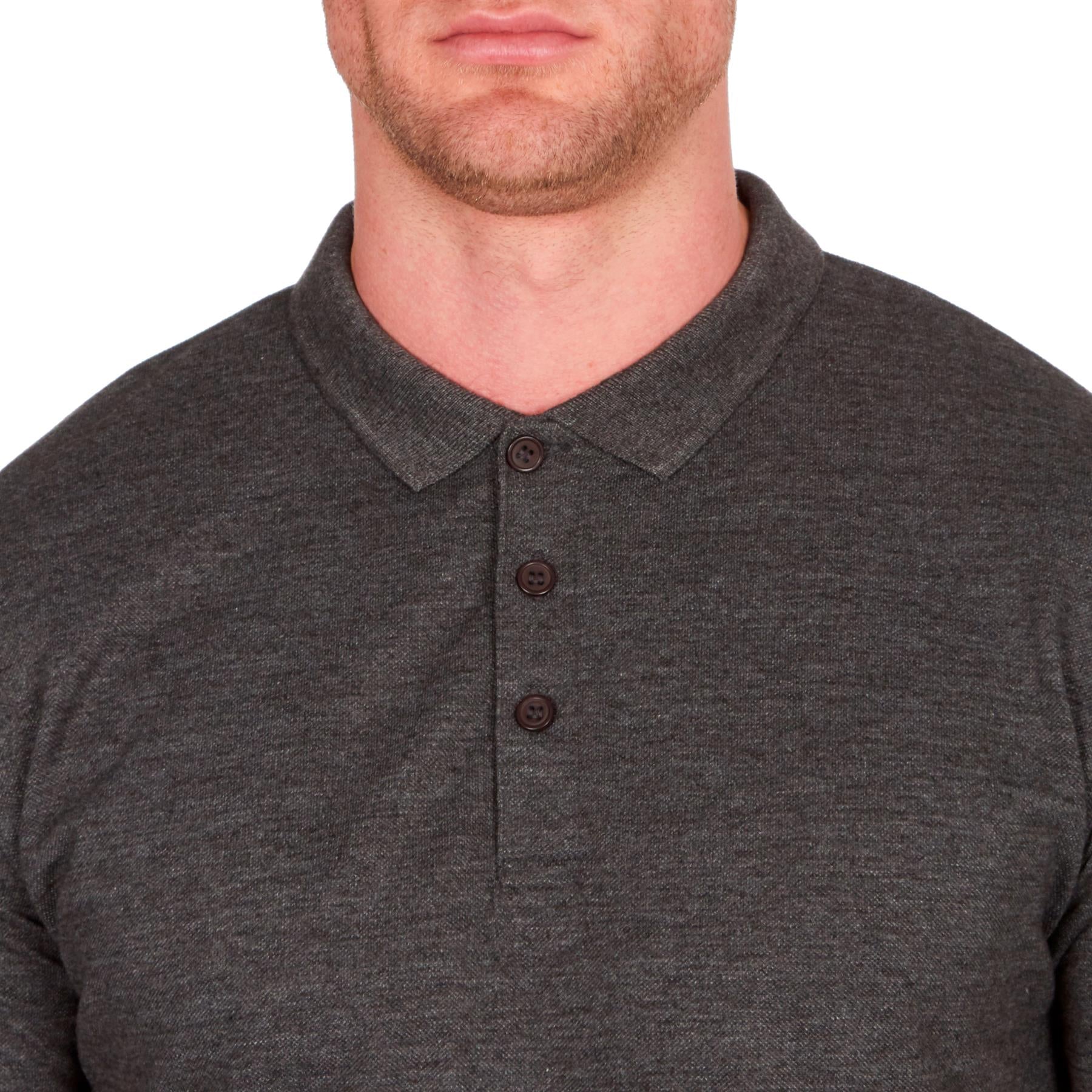 Heather Grey Short Sleeve Polo T-Shirt