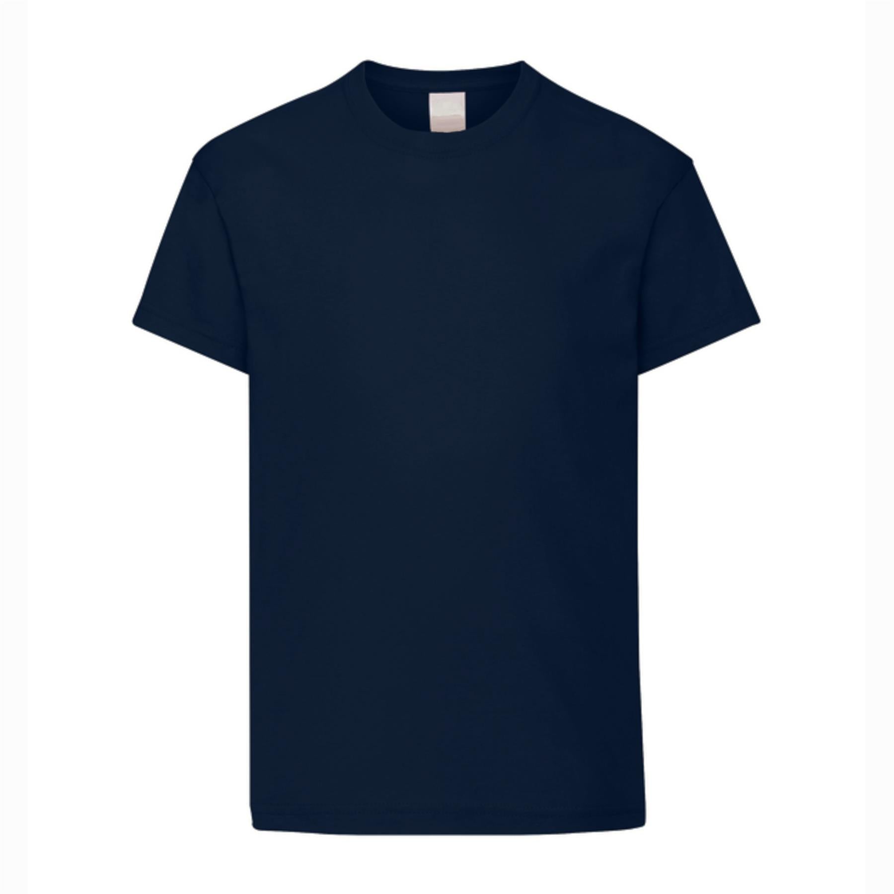 Unisex Navy Short Sleeve Plain T-Shirt