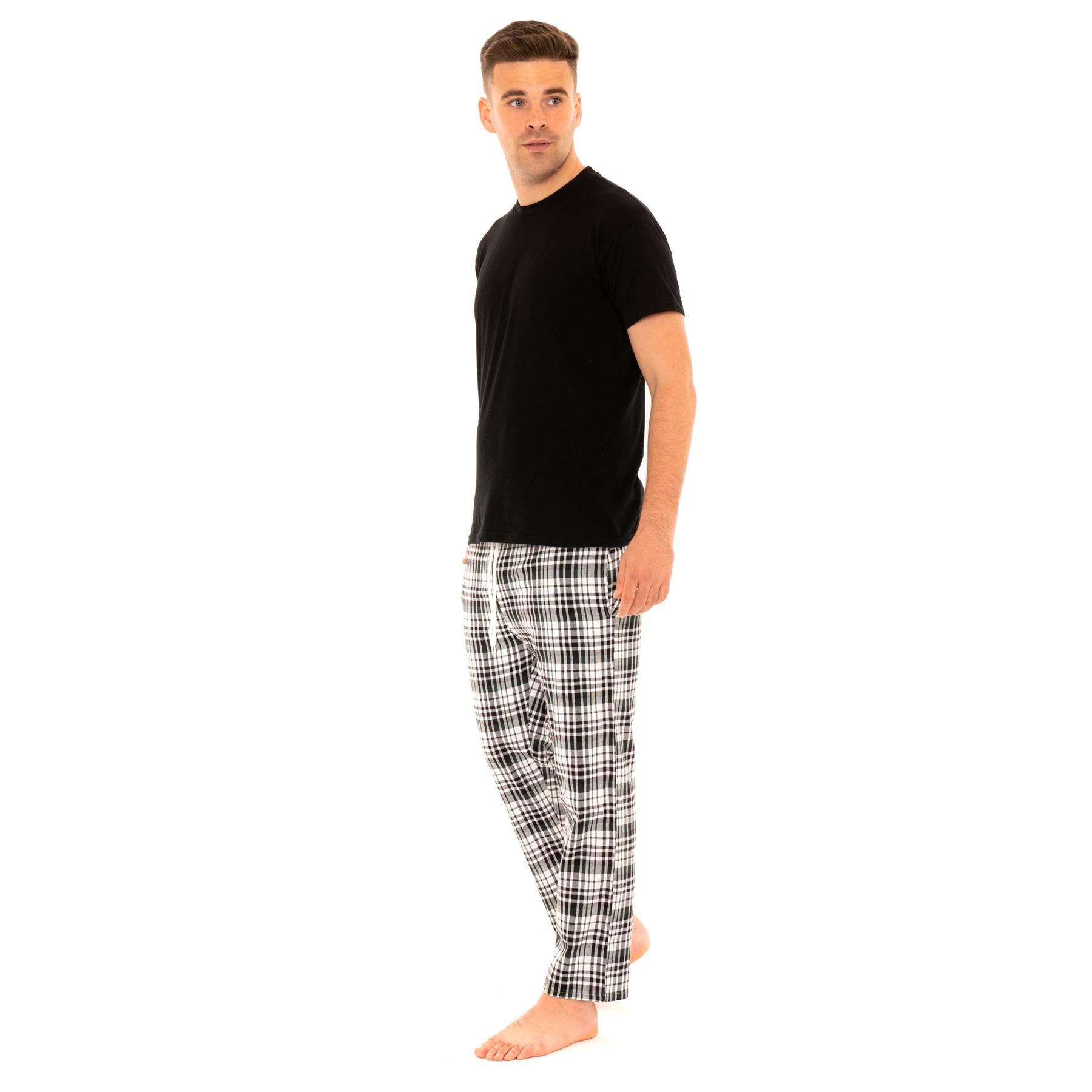 Brown Woven Flannel Lounge Pants