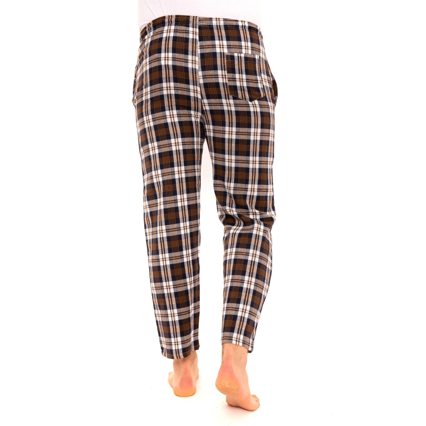 Brown Woven Flannel Lounge Pants