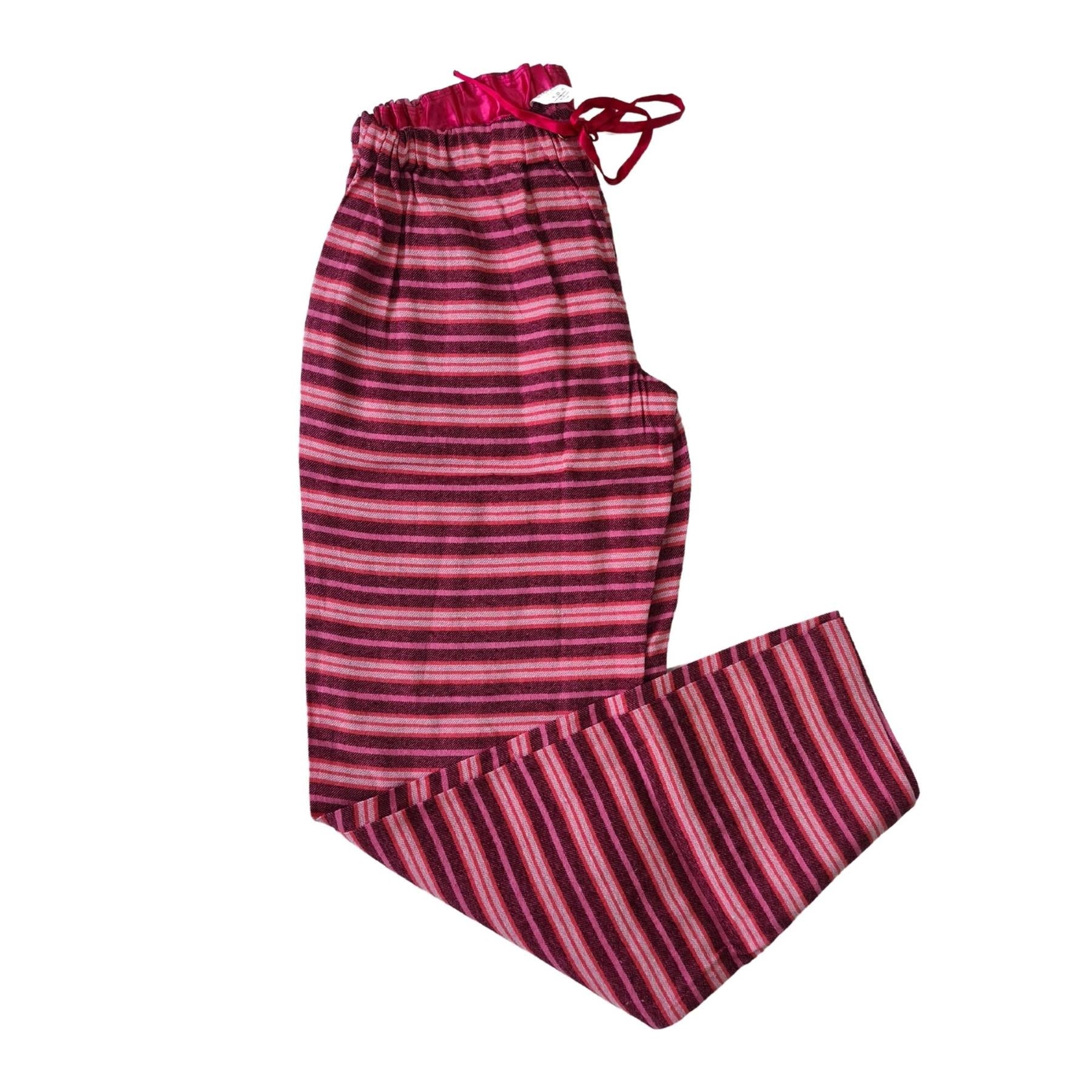 Pink Stripe Flannel Lounge Pants
