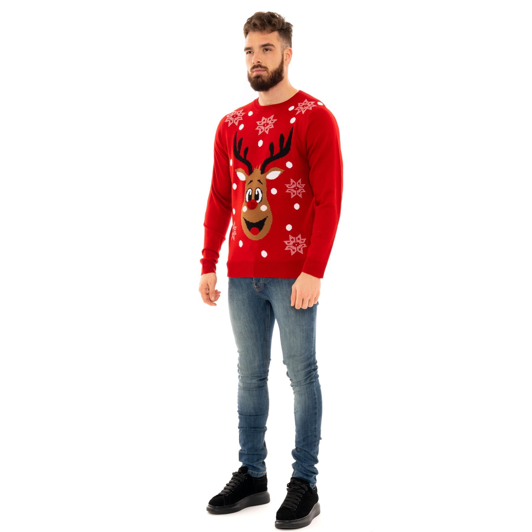 3D Rudolph Christmas Sweater
