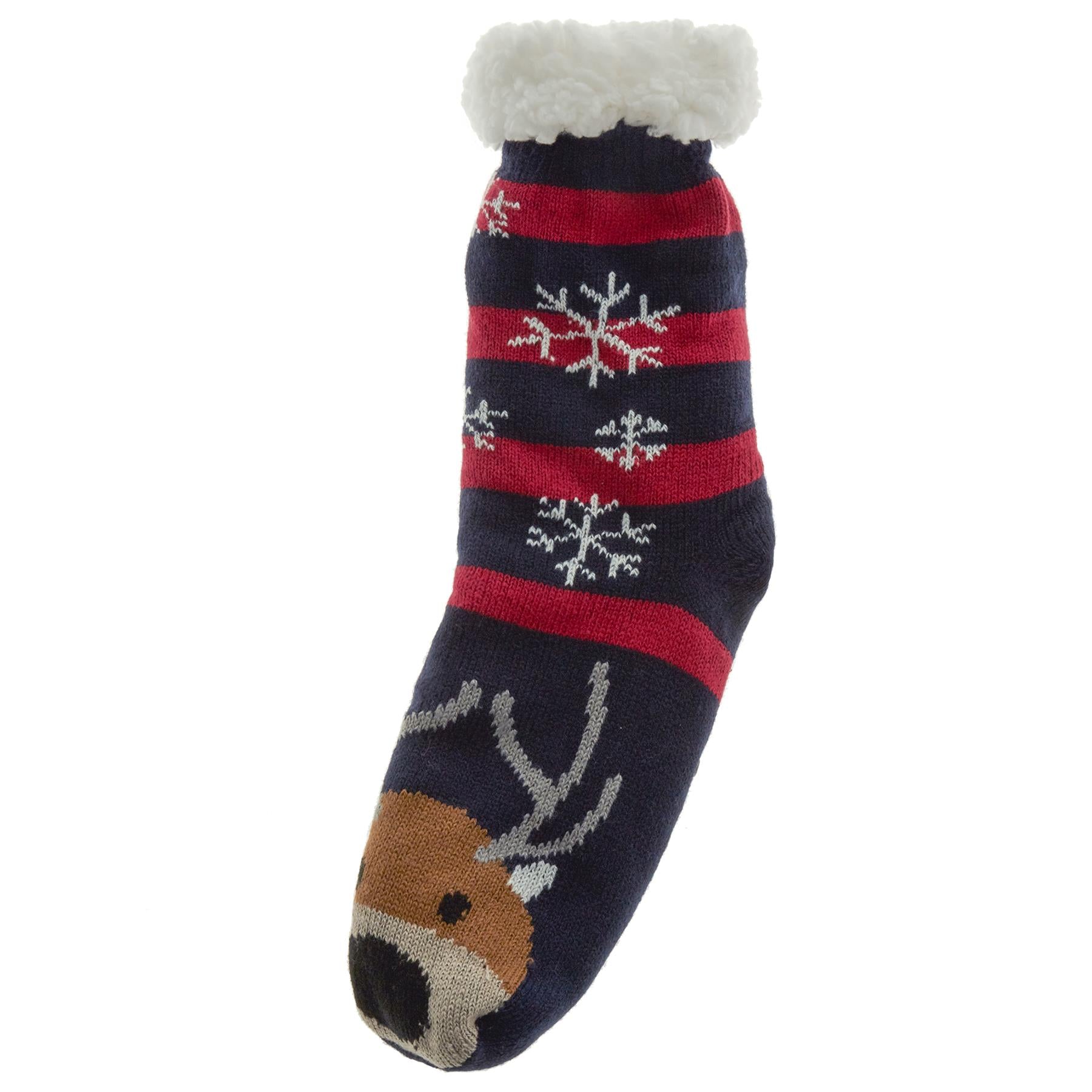 Navy Reindeer 1 Pair Lounge Socks