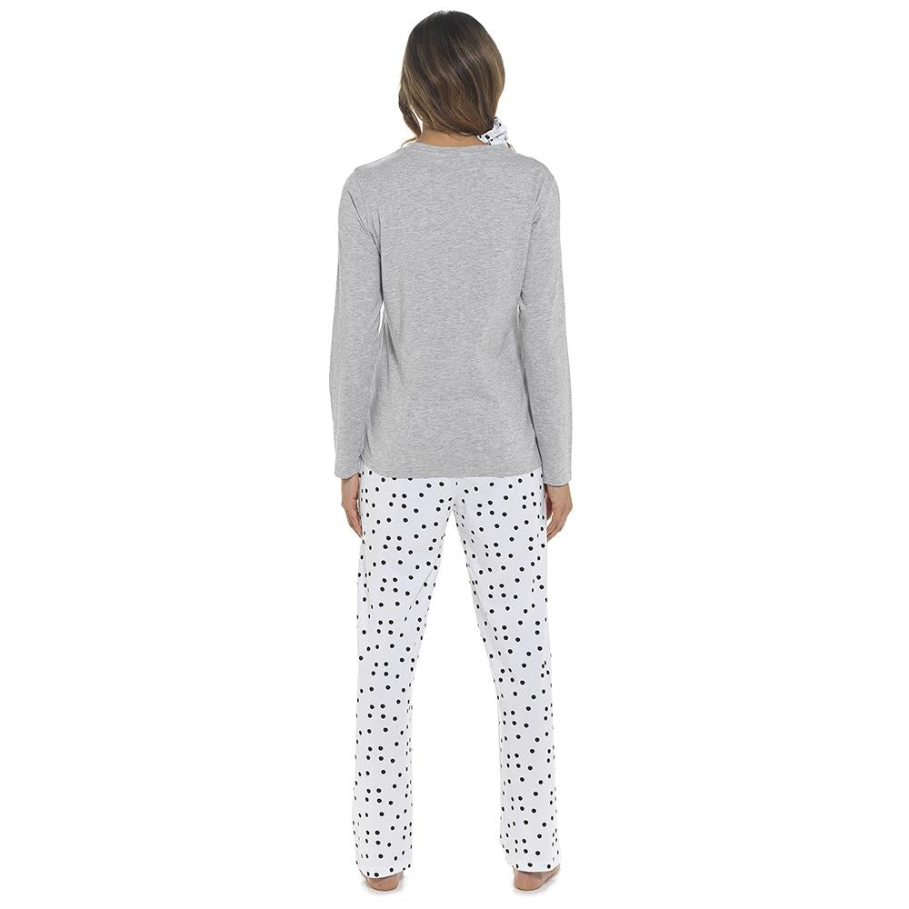 Grey & Dot Printed  Pyjamas