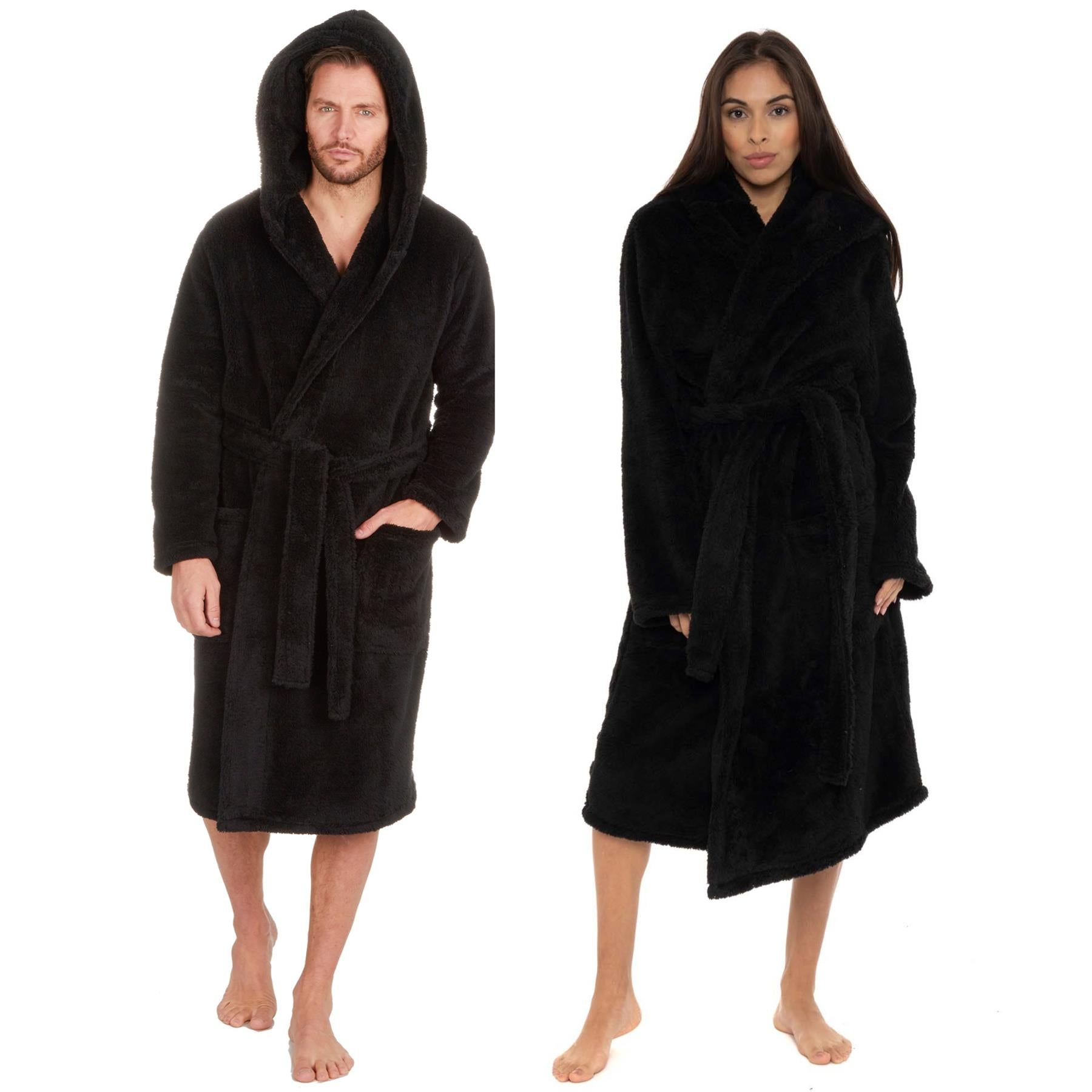 His and Hers Hooded Dressing Gowns