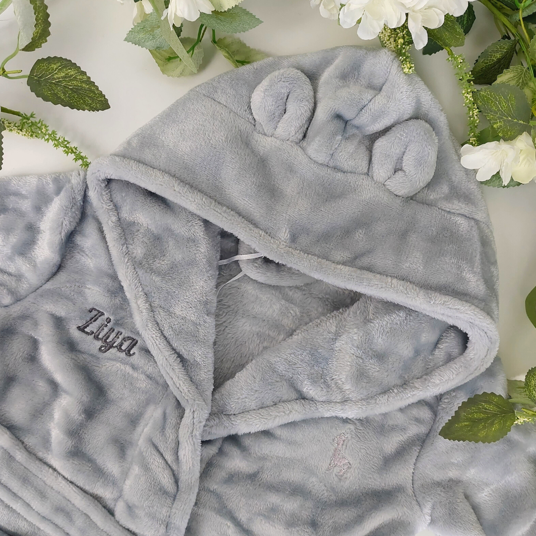 Baby Grey Fleece Robe