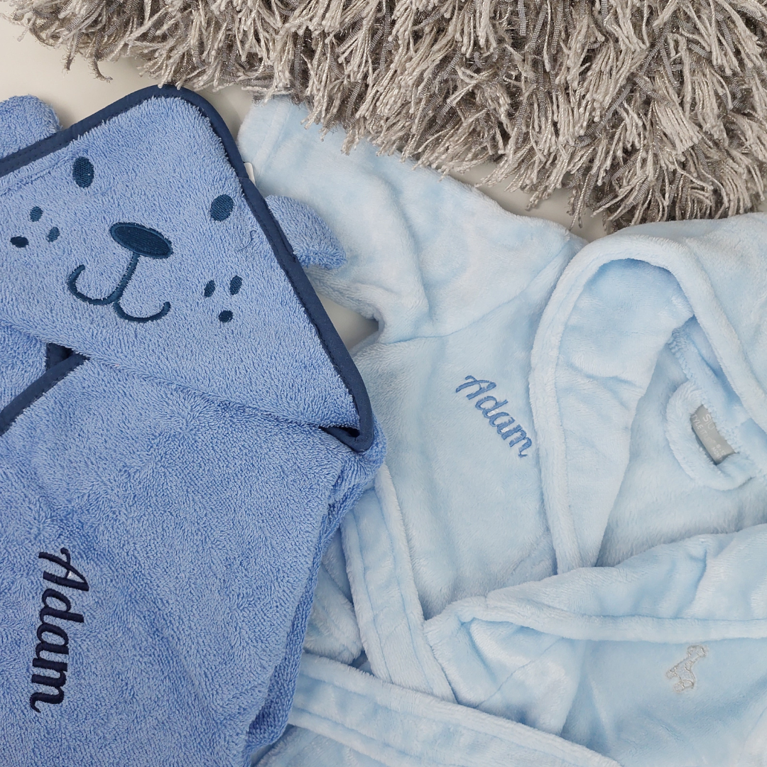 Baby Blue Robe & Towel Set