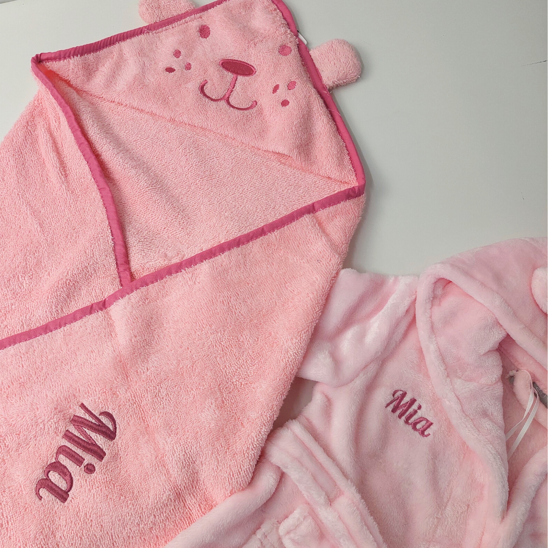 Baby Pink Robe & Towel Set