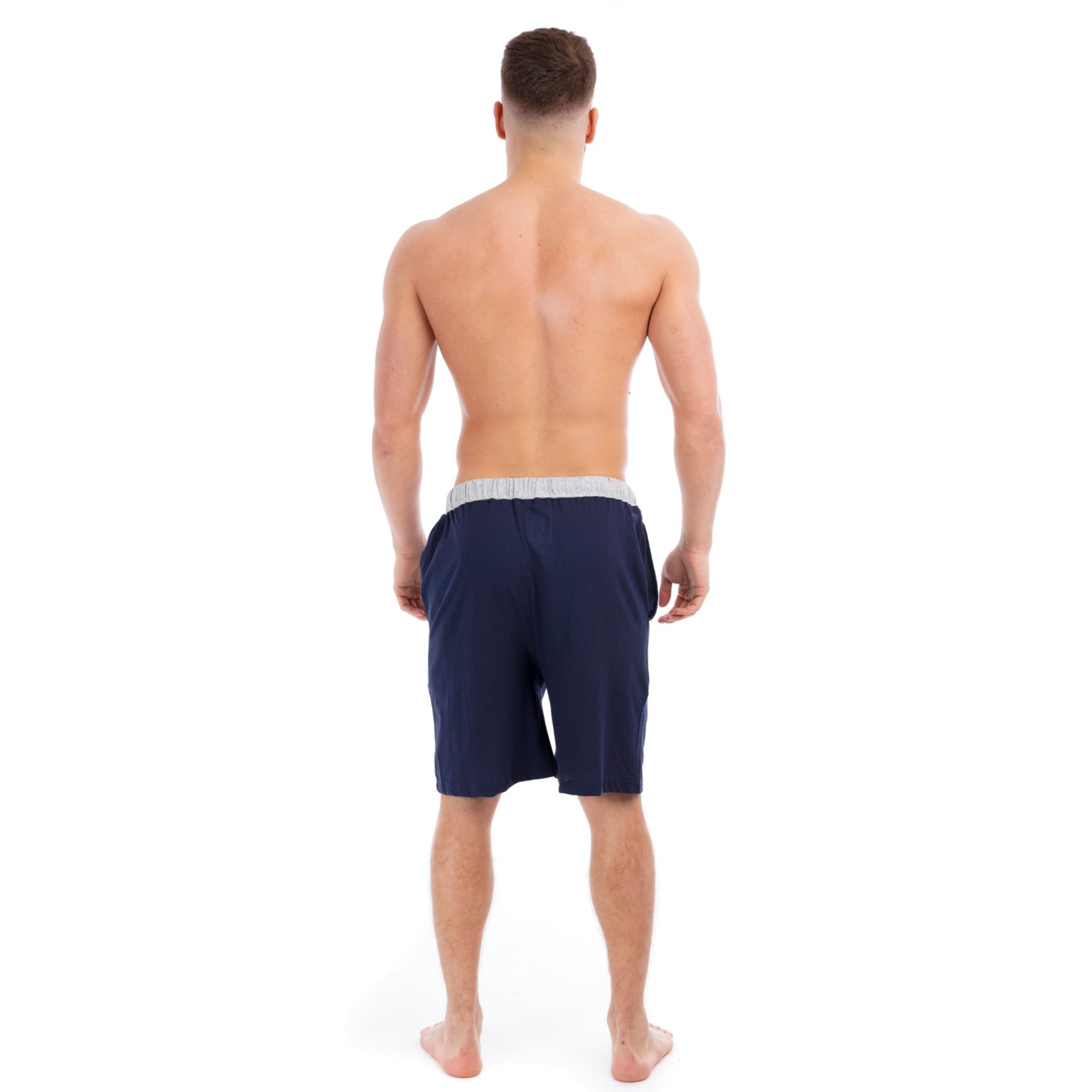 Navy/Grey Cotton Lounge Shorts