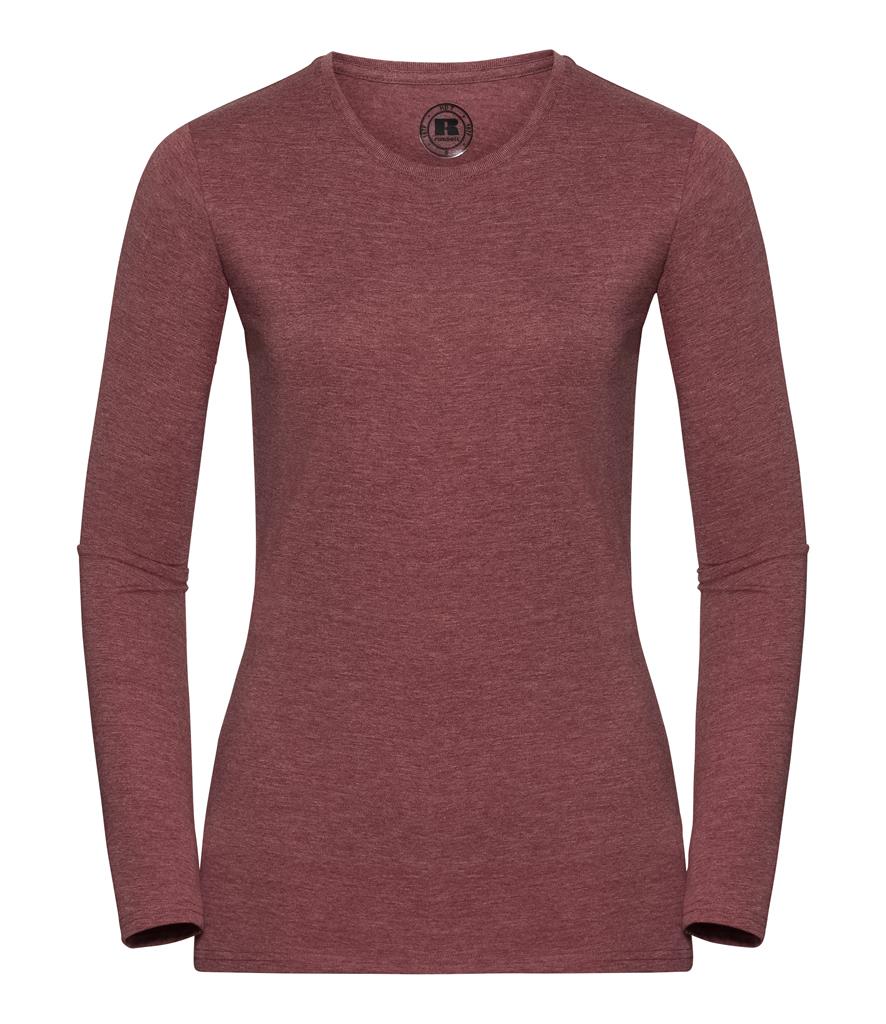 Red Long Sleeve Fitted Top