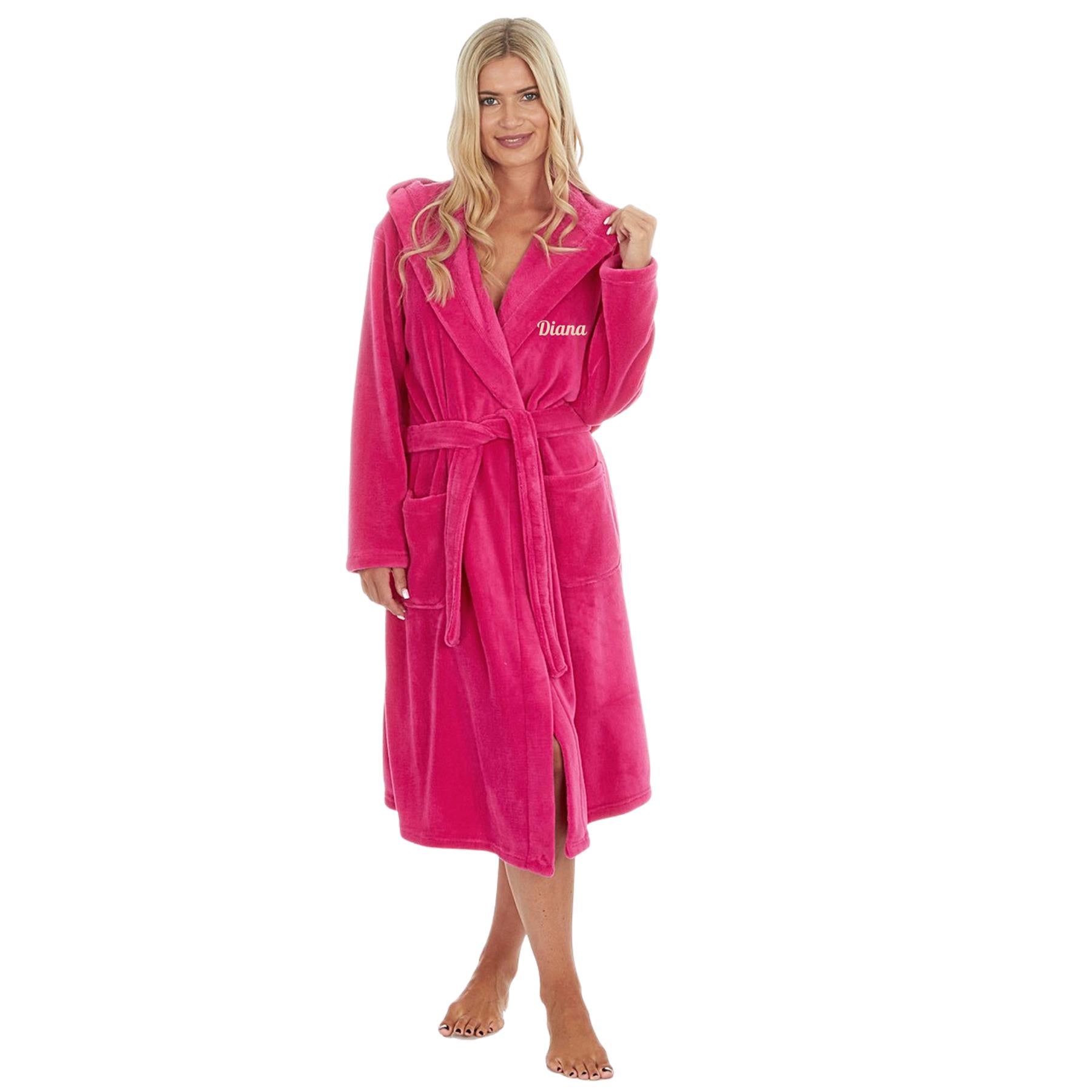 Hot Pink Coral Fleece Robe