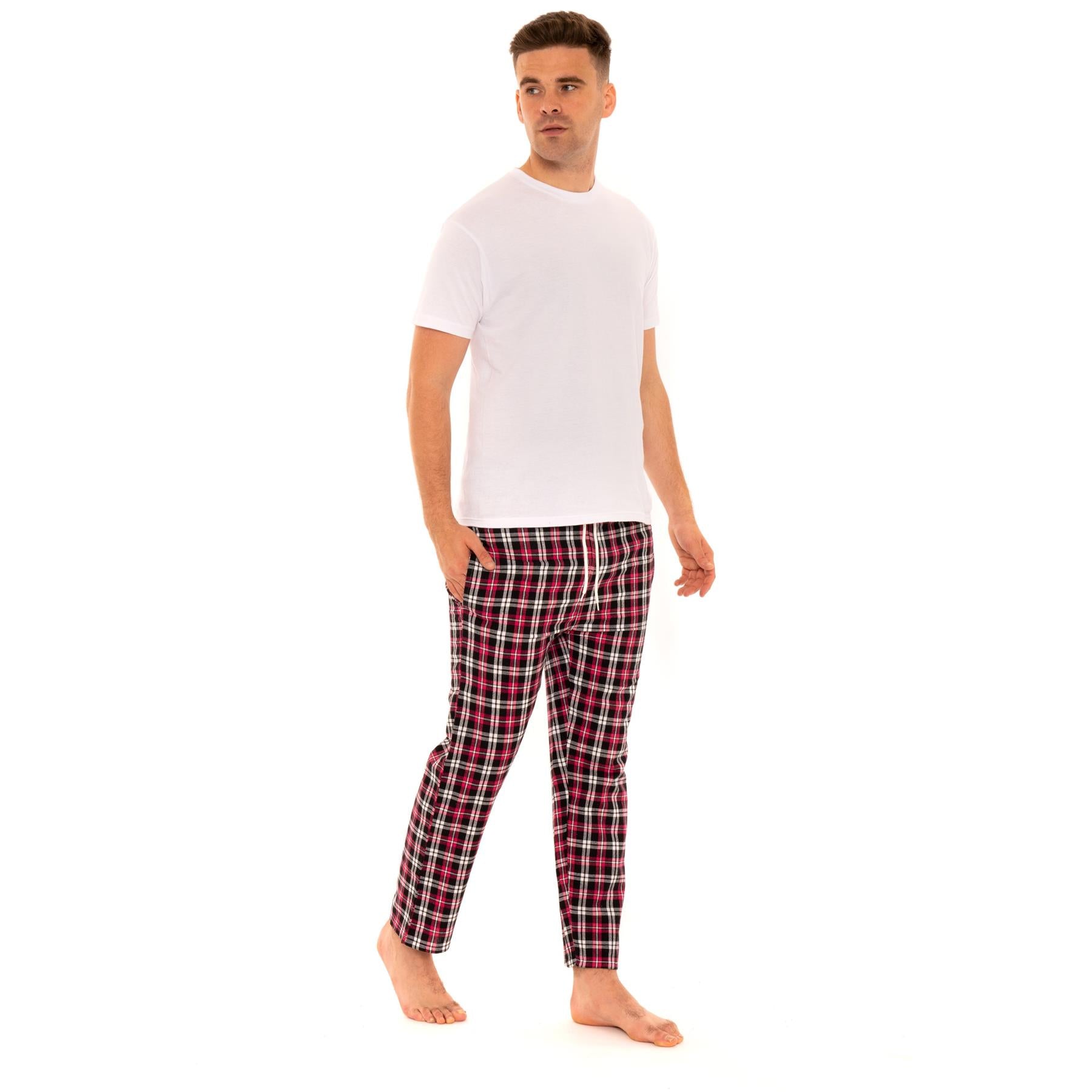 Hot Pink Woven Flannel Lounge Pants