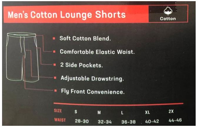 Royal/Grey Cotton Lounge Shorts