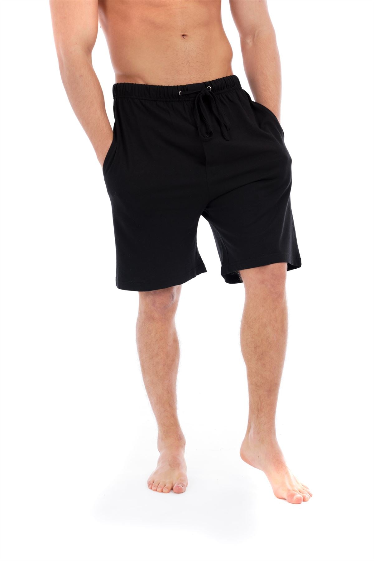 Black/Grey Cotton Lounge Shorts