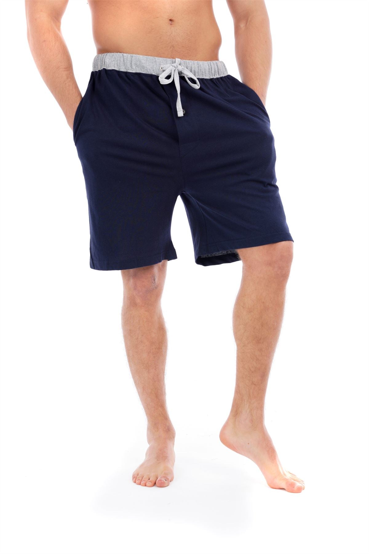 Black/Grey Cotton Lounge Shorts