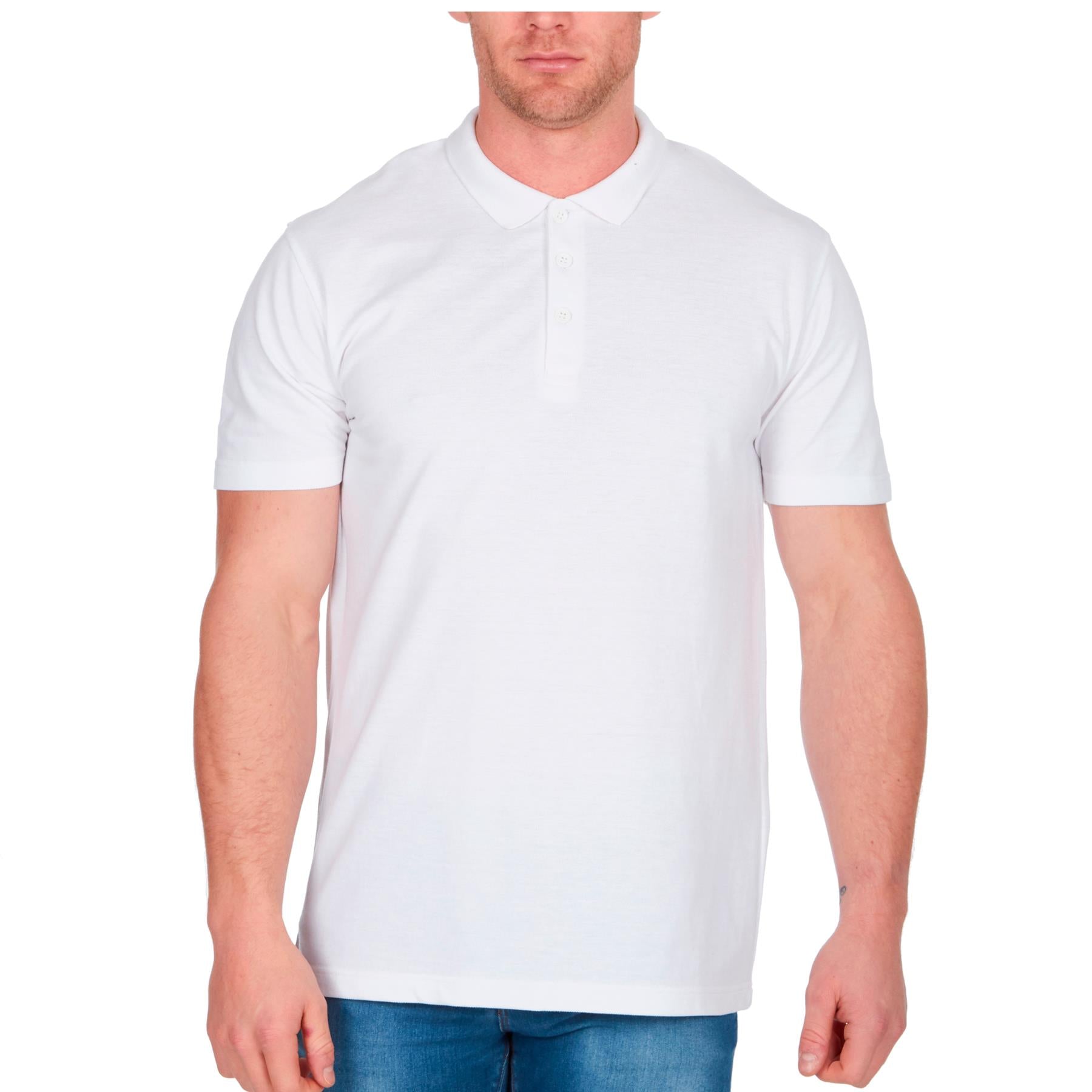 Heather Grey Short Sleeve Polo T-Shirt