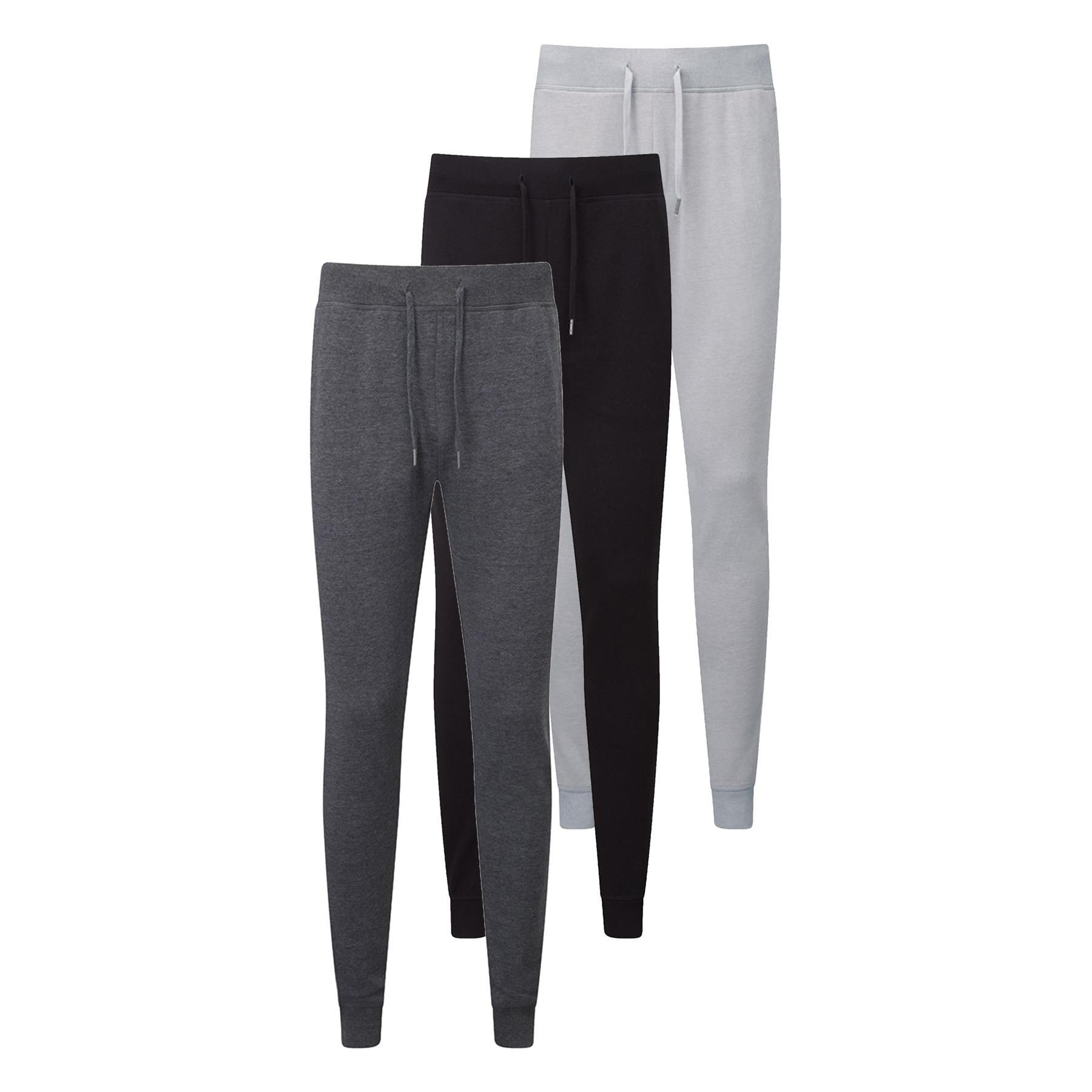 3 Pack Grey/Black/Silver Slim Fit Joggers