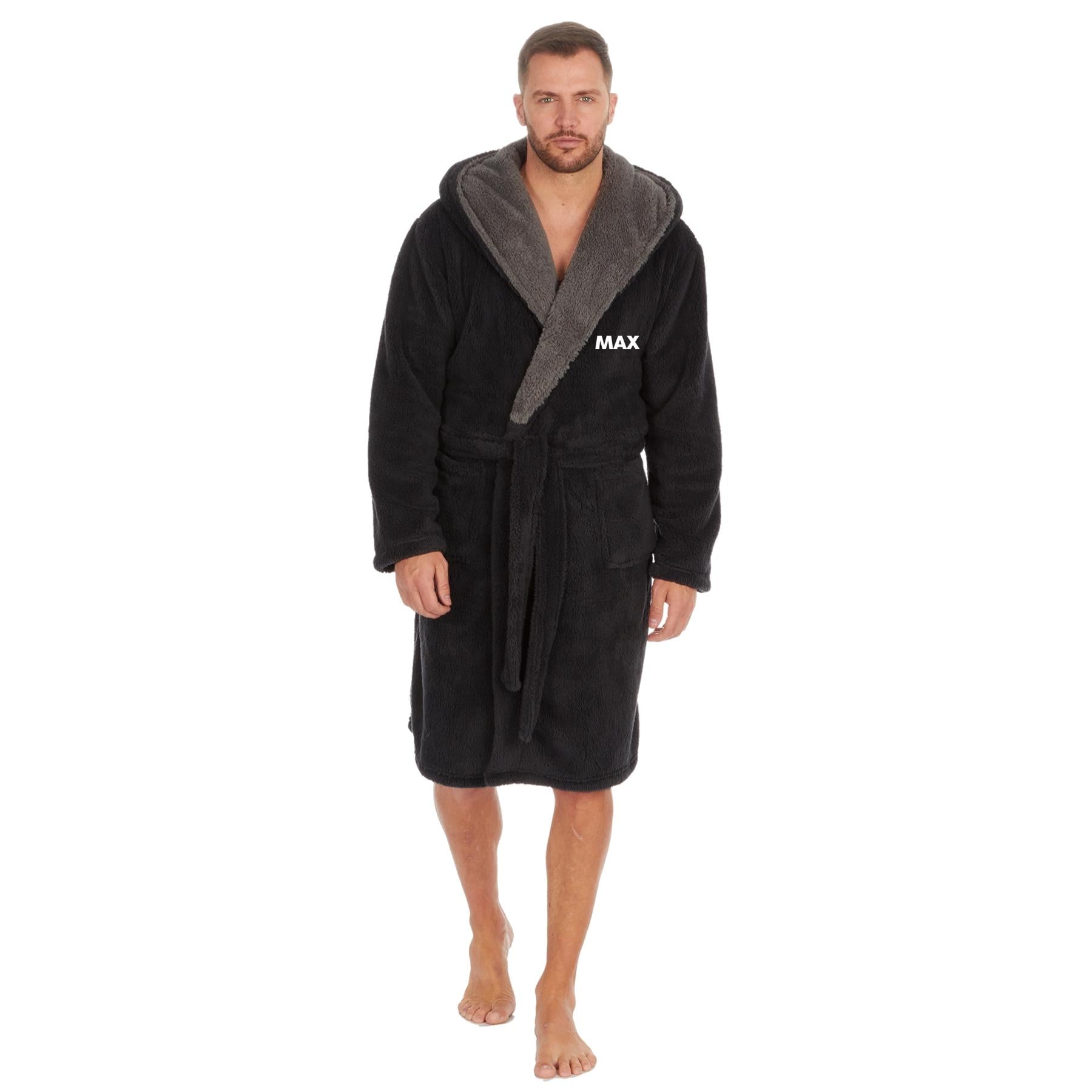 Black Snuggle Fleece Soft Robe