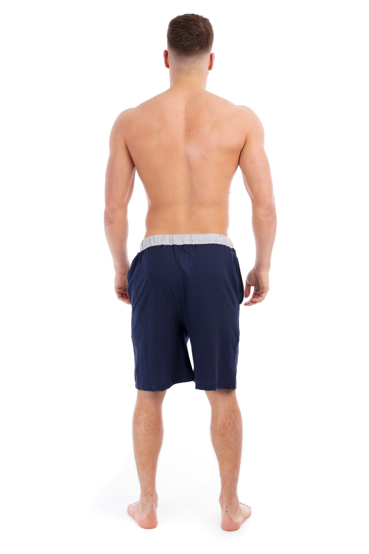 Black/Grey Cotton Lounge Shorts