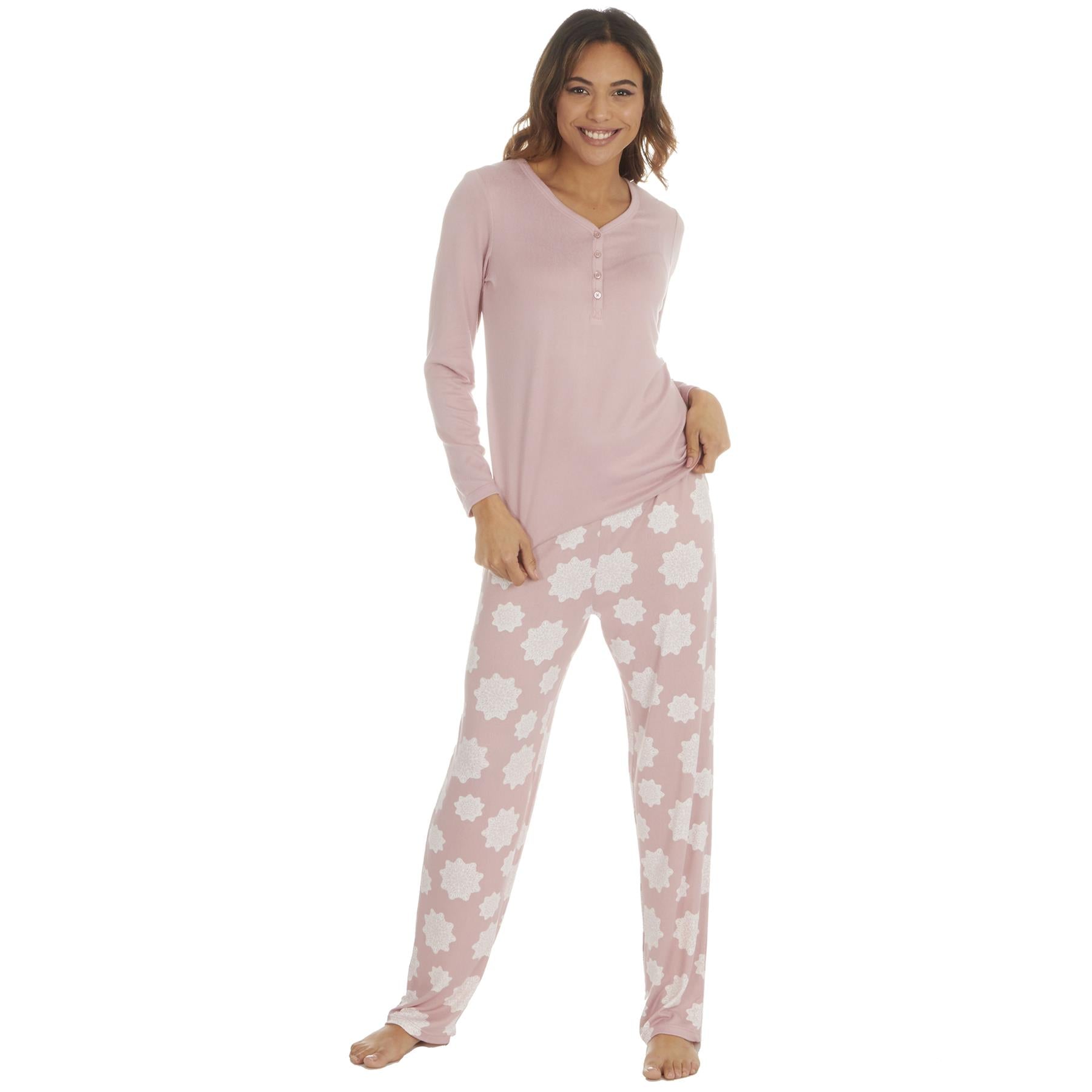 V Neck Pink Pyjamas