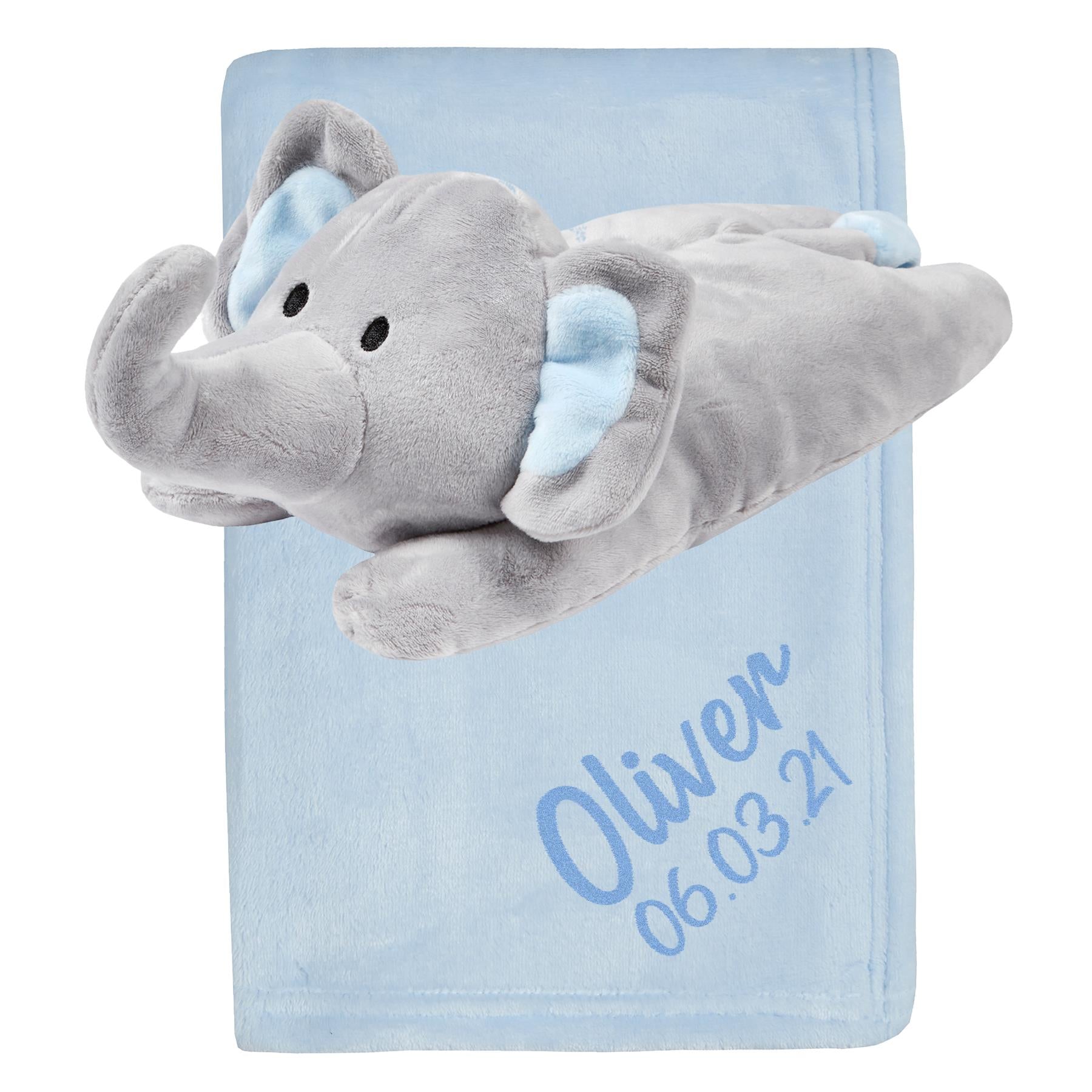 Blue Elephant Toy & Blanket
