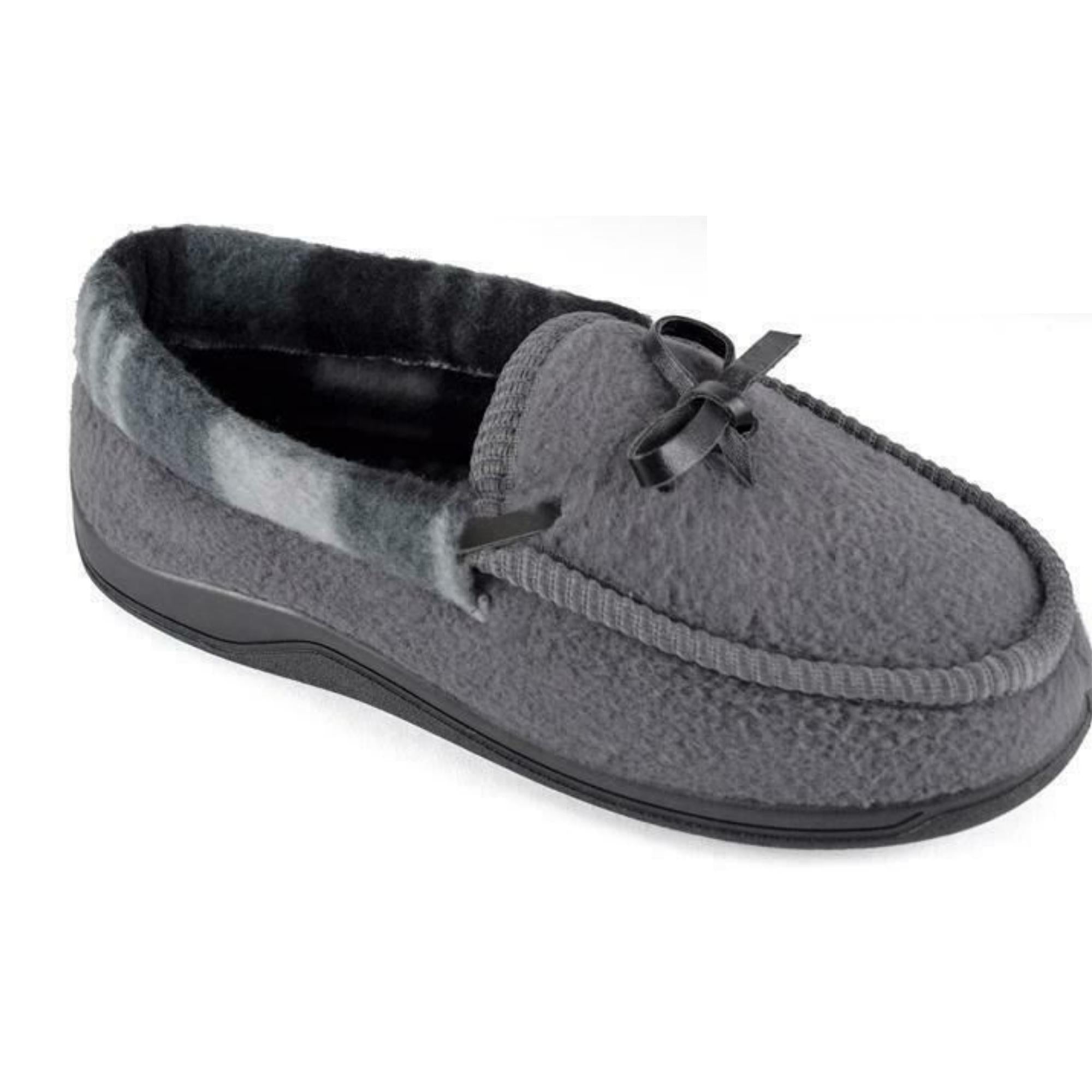 Navy Moccasin Slippers