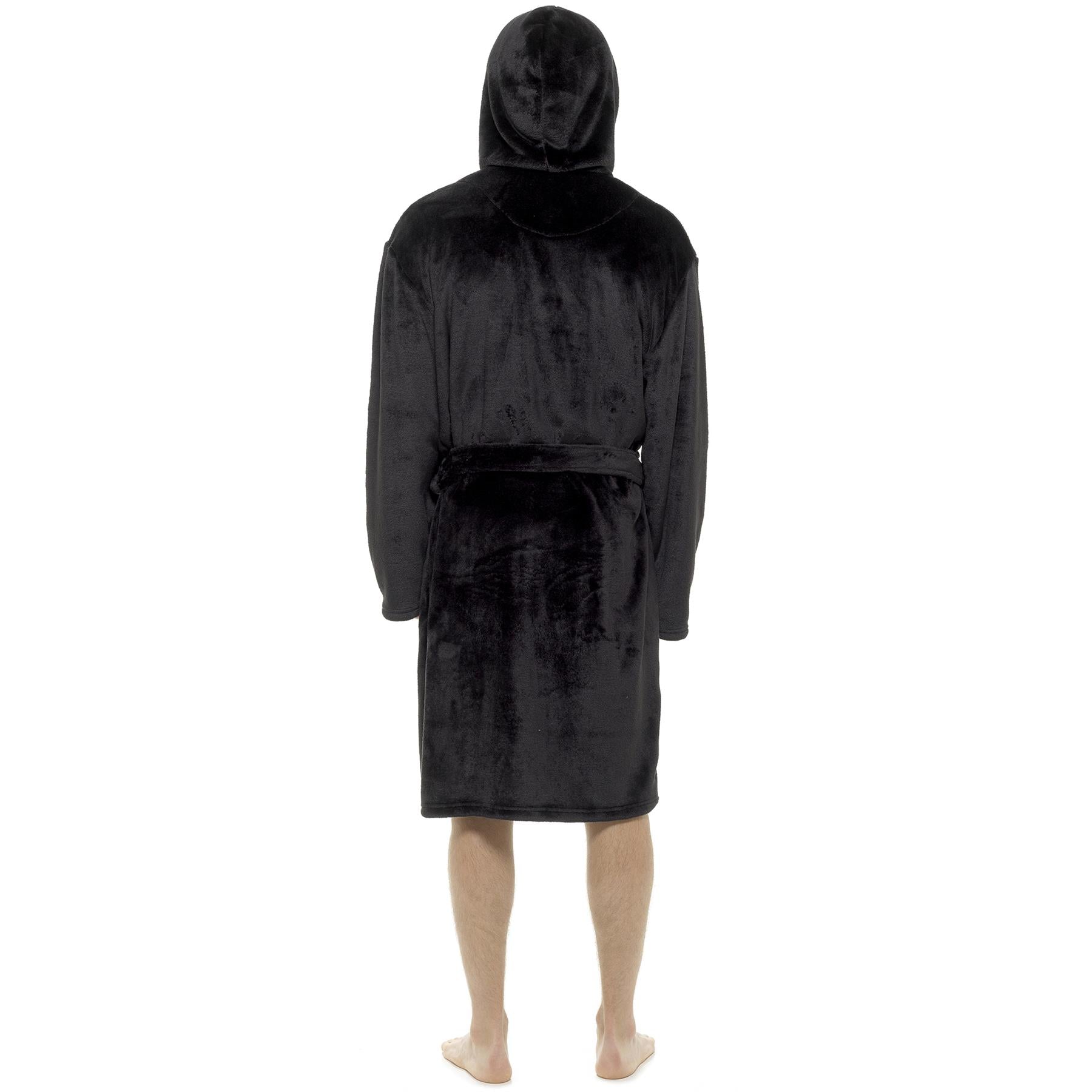 Black Shimmer Fleece Robe