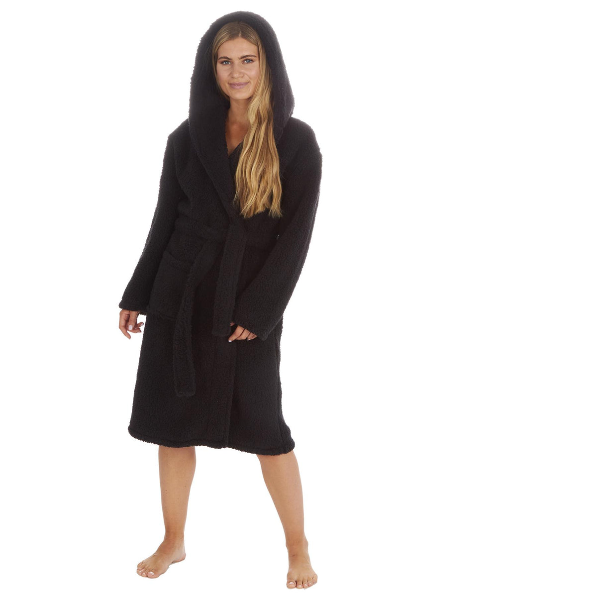 Black Borg Fleece Robe – Style It Up - Luxury Personalised Apparel
