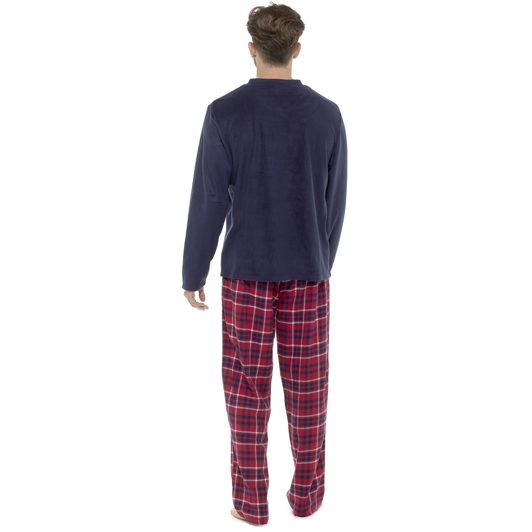 Navy Flannel Check Pants Pyjamas