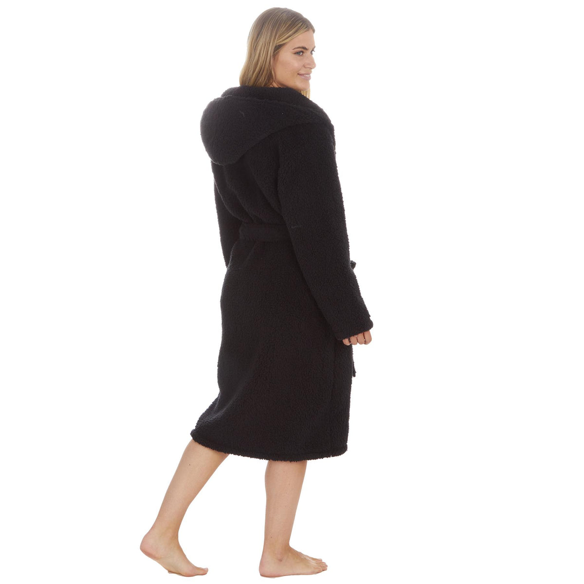 Black Borg Fleece Robe – Style It Up - Luxury Personalised Apparel