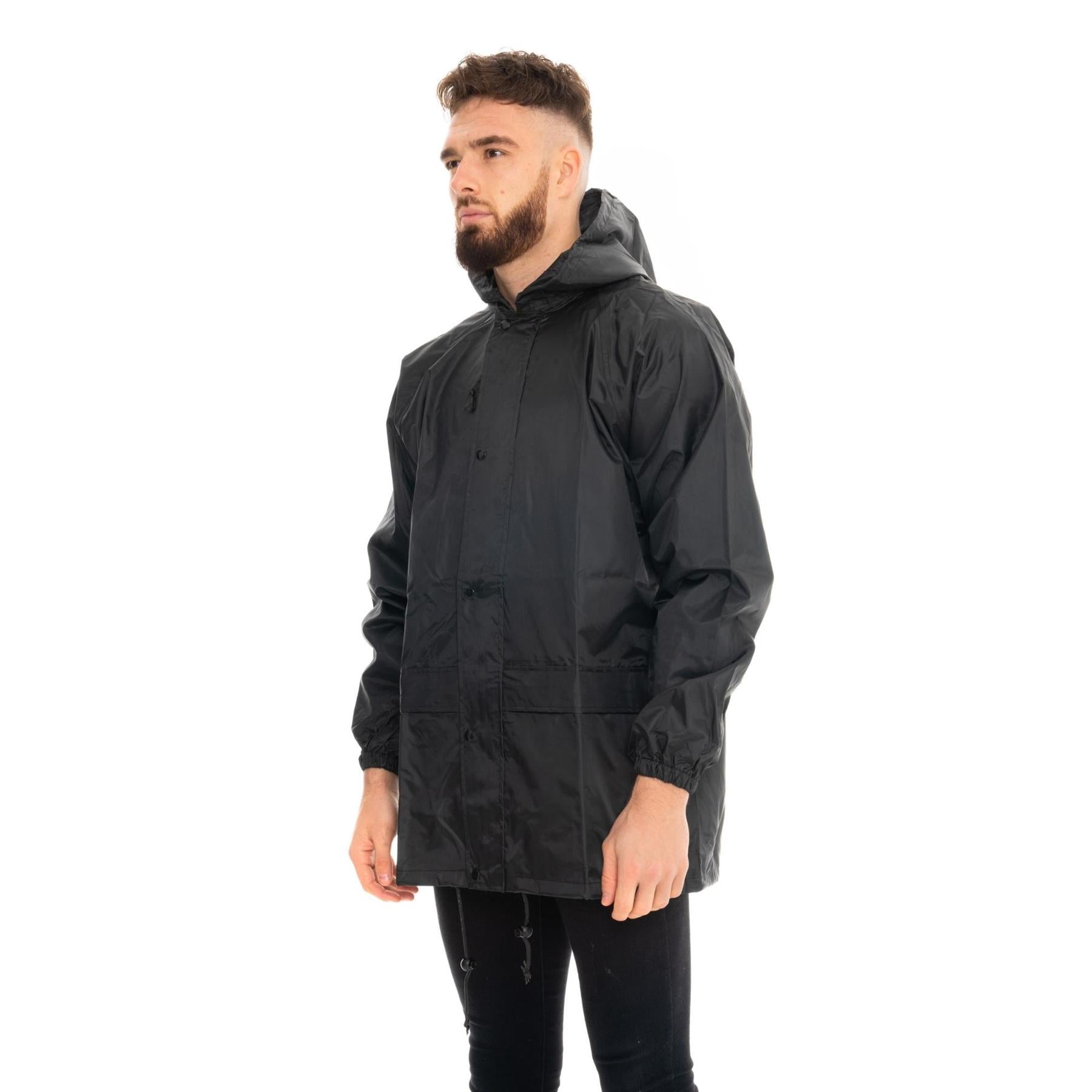 Black Unisex Raincoat