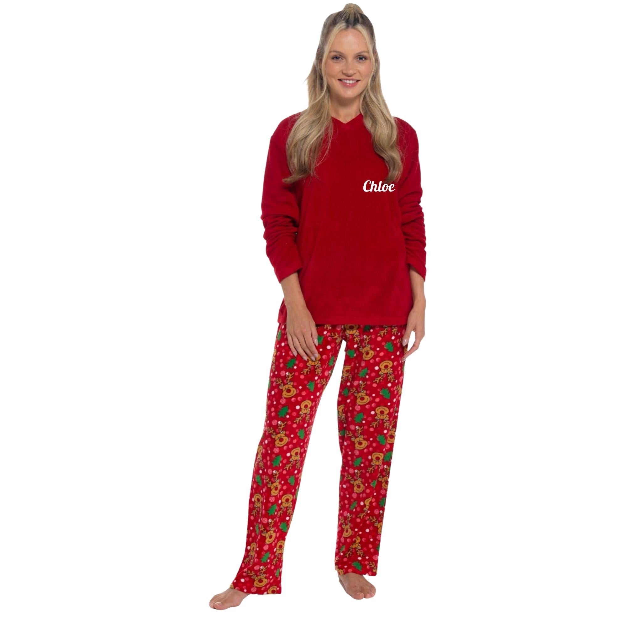 Navy Womens Christmas Pyjamas